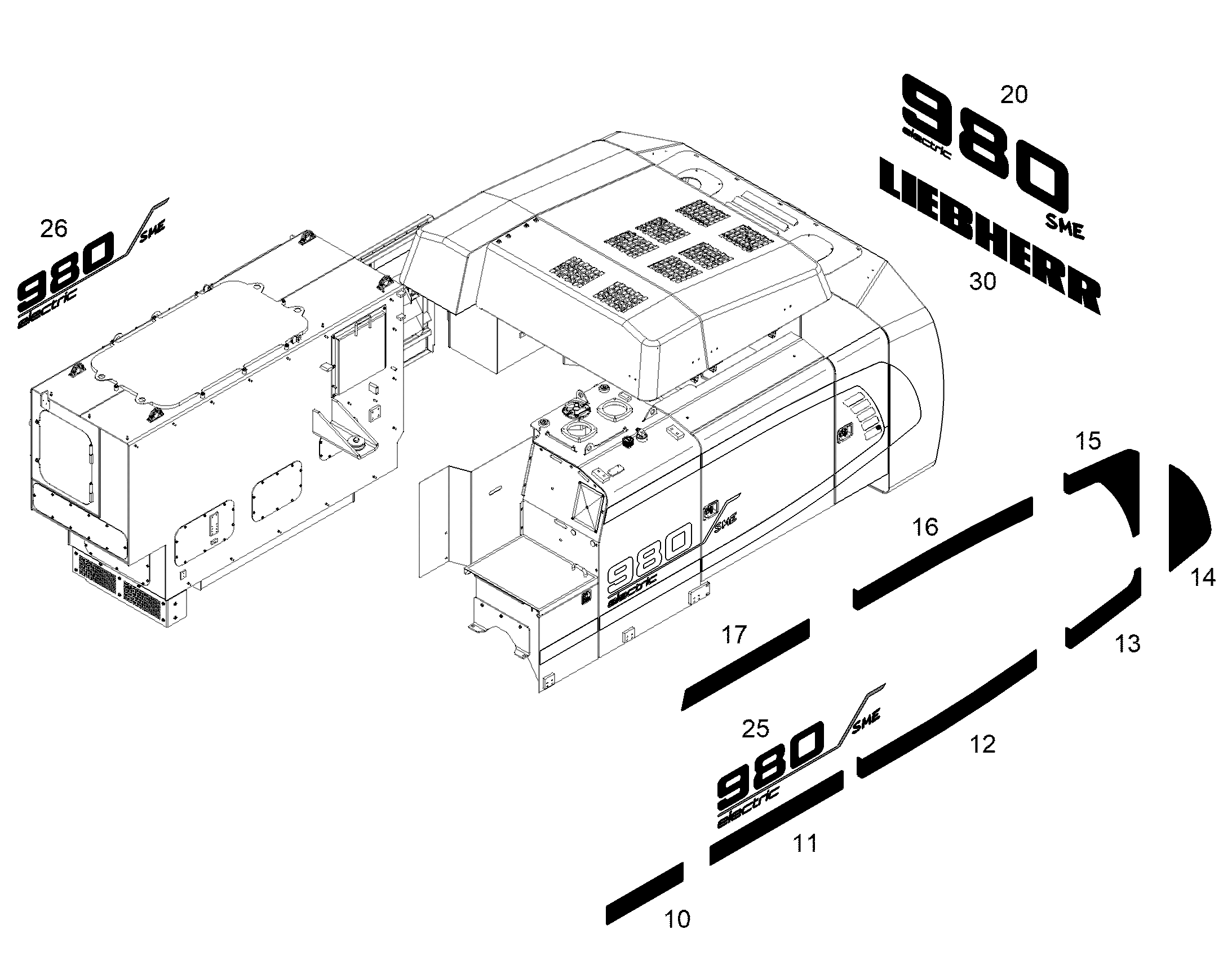 НАКЛЕЙКА 1508,5mmX515,4mm 13488089 LIEBHERR
