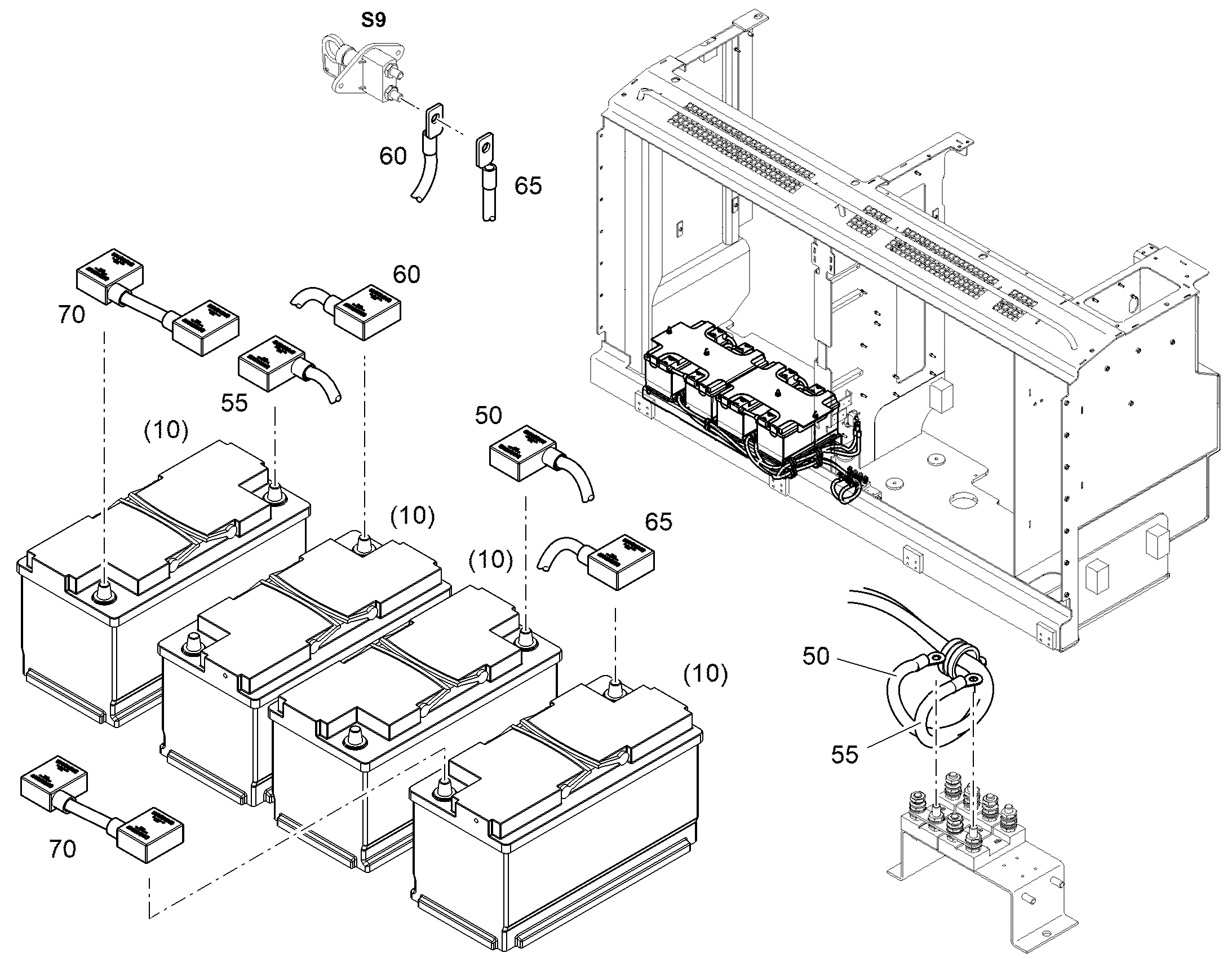 КАБЕЛЬ АККУМУЛЯТОРА 11438297 LIEBHERR