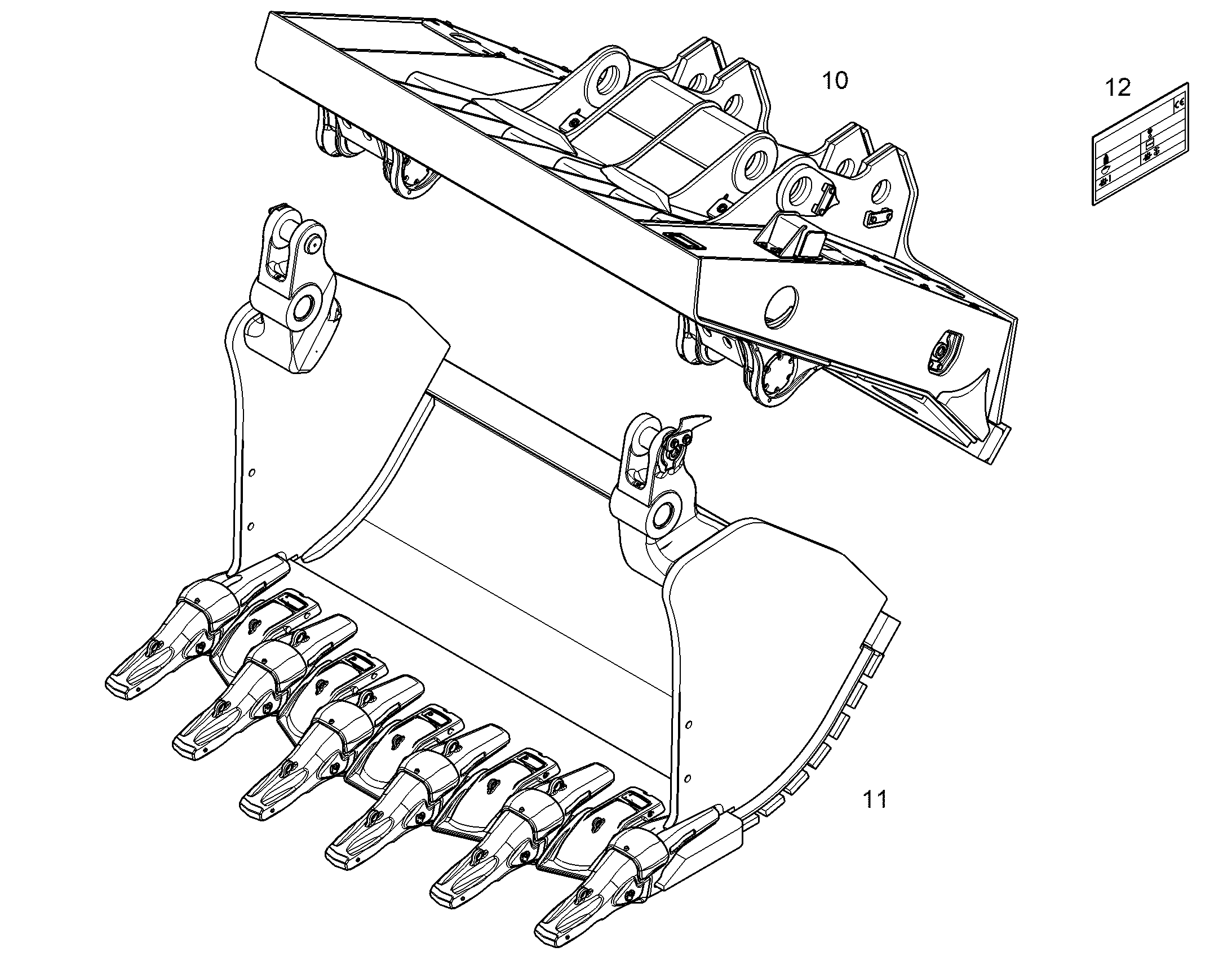КРЫШКА КОВША 2600MM 4,5M3 12562664 LIEBHERR