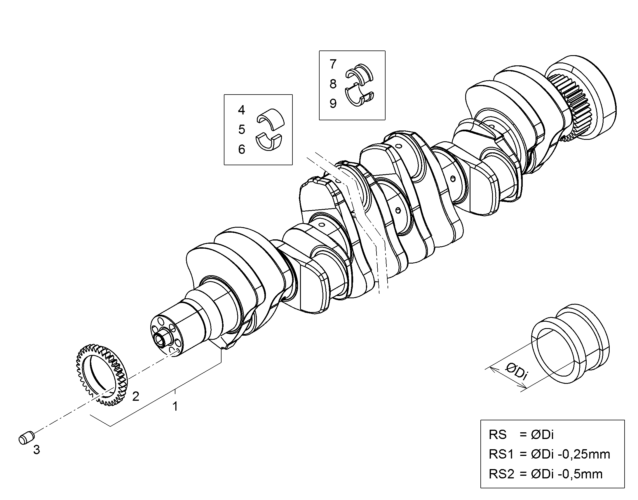КОРЕННОЙ ПОДШИПНИК НАБОР 12690764 LIEBHERR