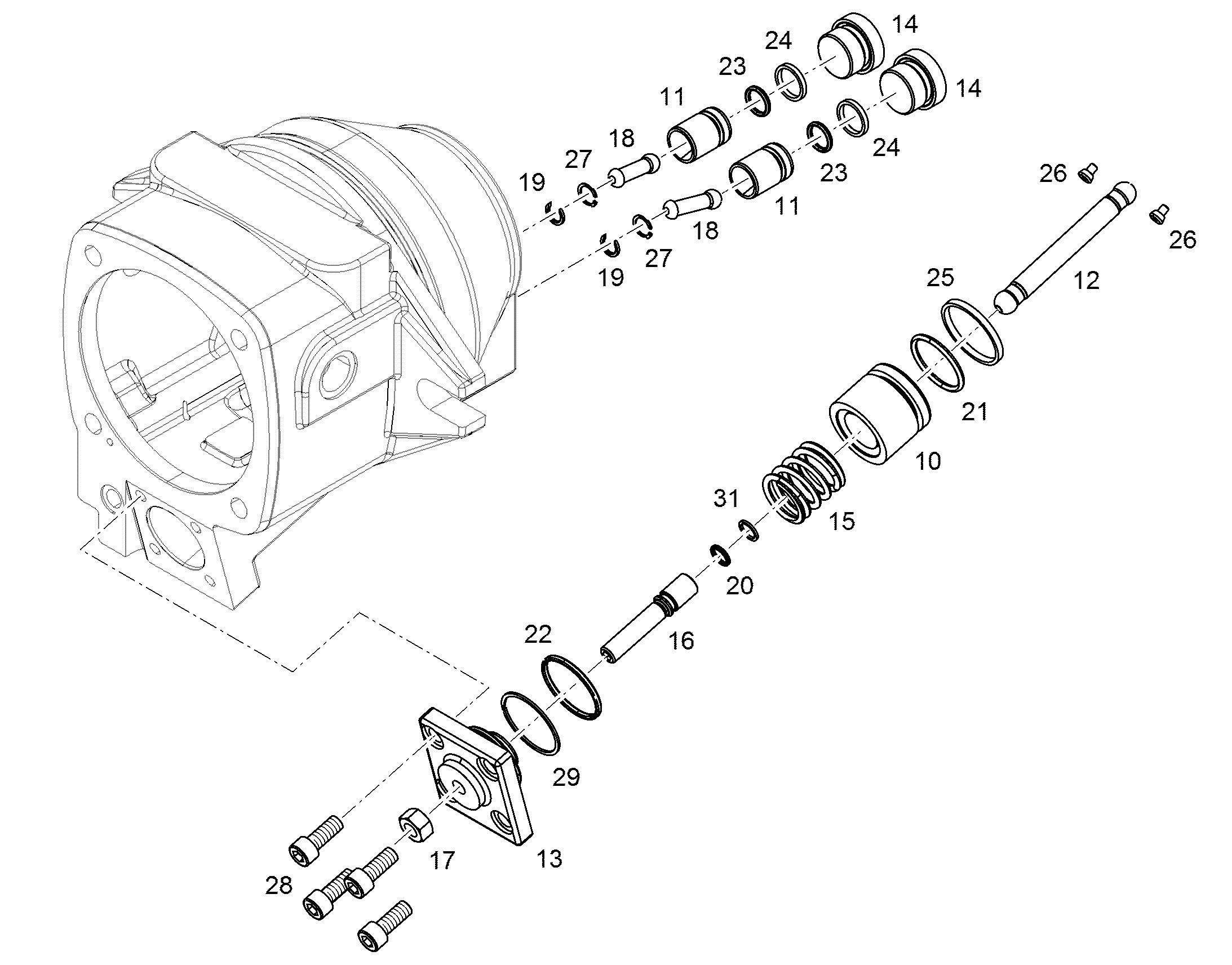 ПОРШЕНЬ РЕГУЛИРУЮЩИЙ NG 140 12908018 LIEBHERR
