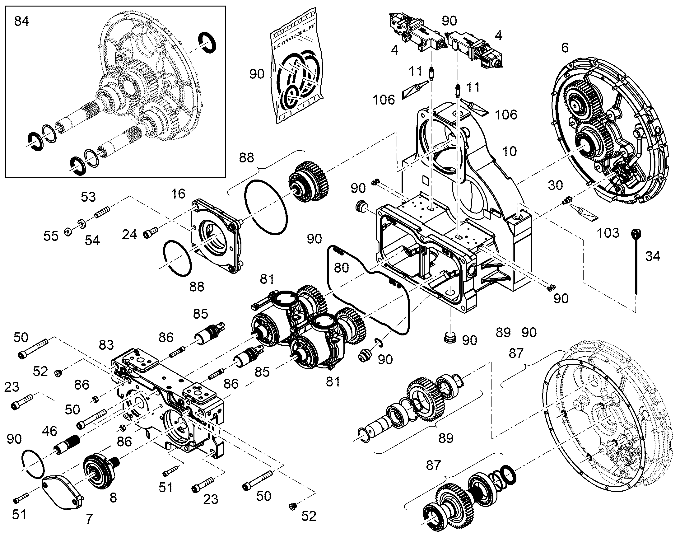 ЗУБЧАТАЯ ПЕРЕДАЧА PVG 352 C 373 10151292 LIEBHERR