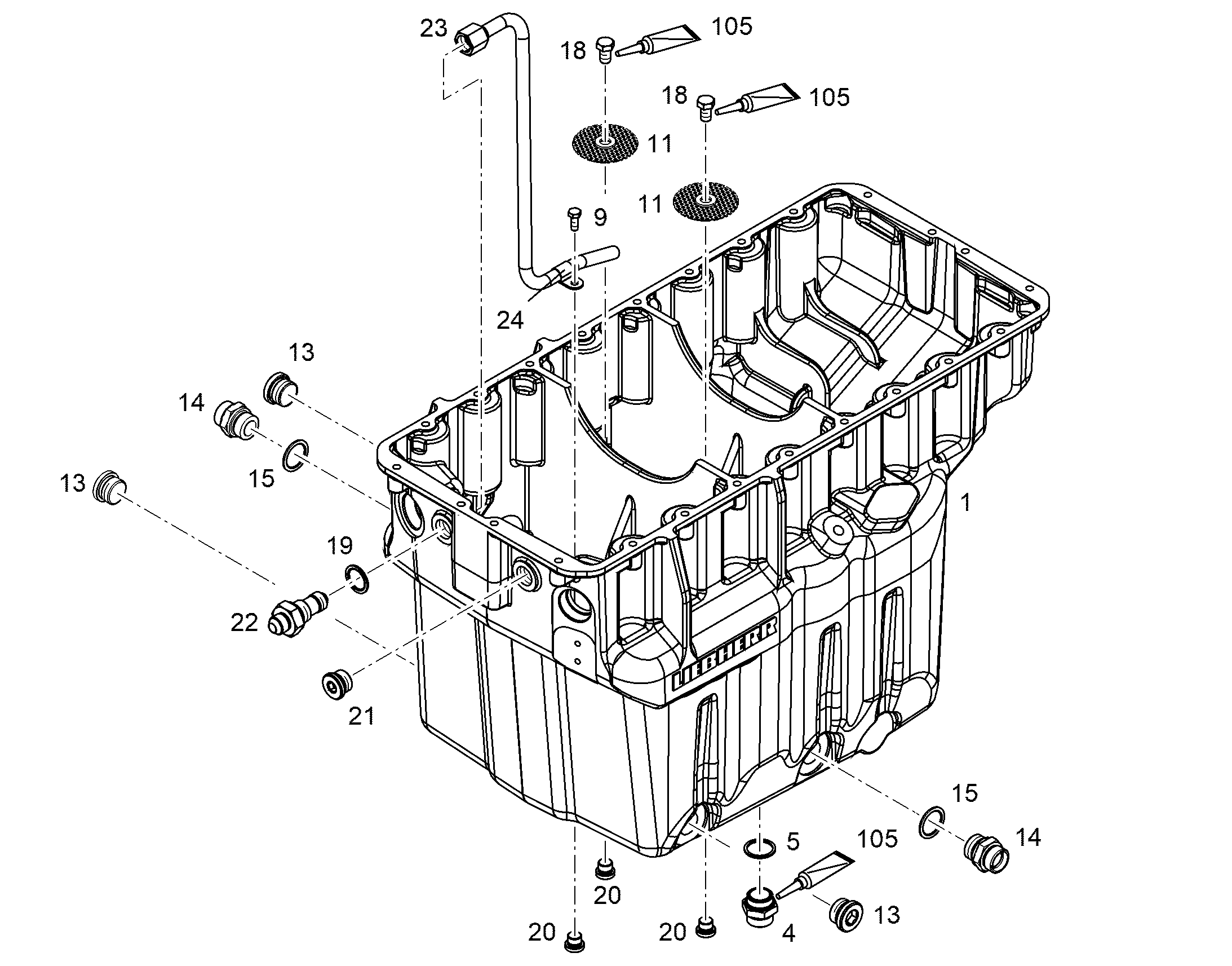 ВАННА МАСЛЯННАЯ 10155258 LIEBHERR