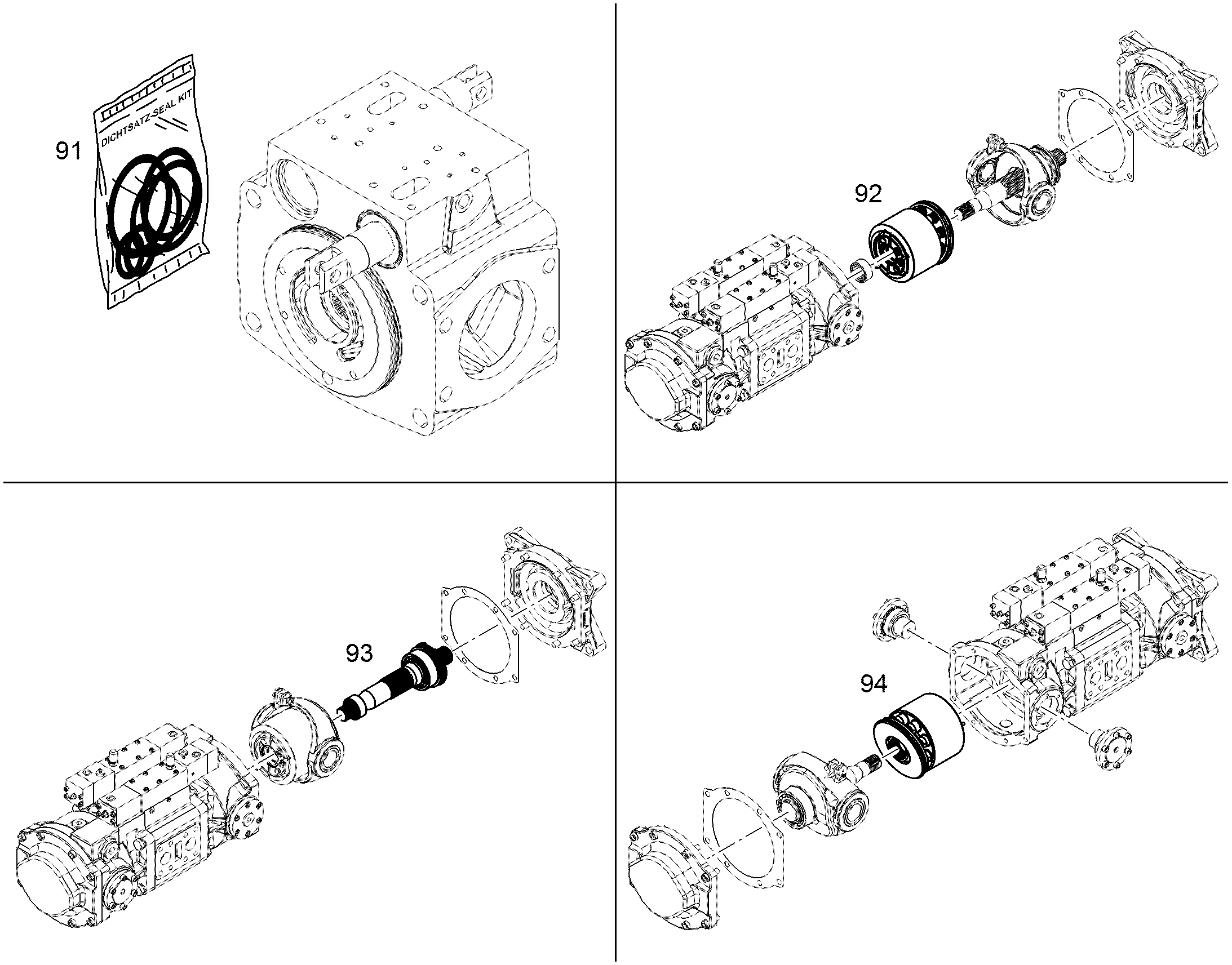 РЕМКОМПЛЕКТ ПРИВОДНОГО УЗЛА NG 140 9074982 LIEBHERR