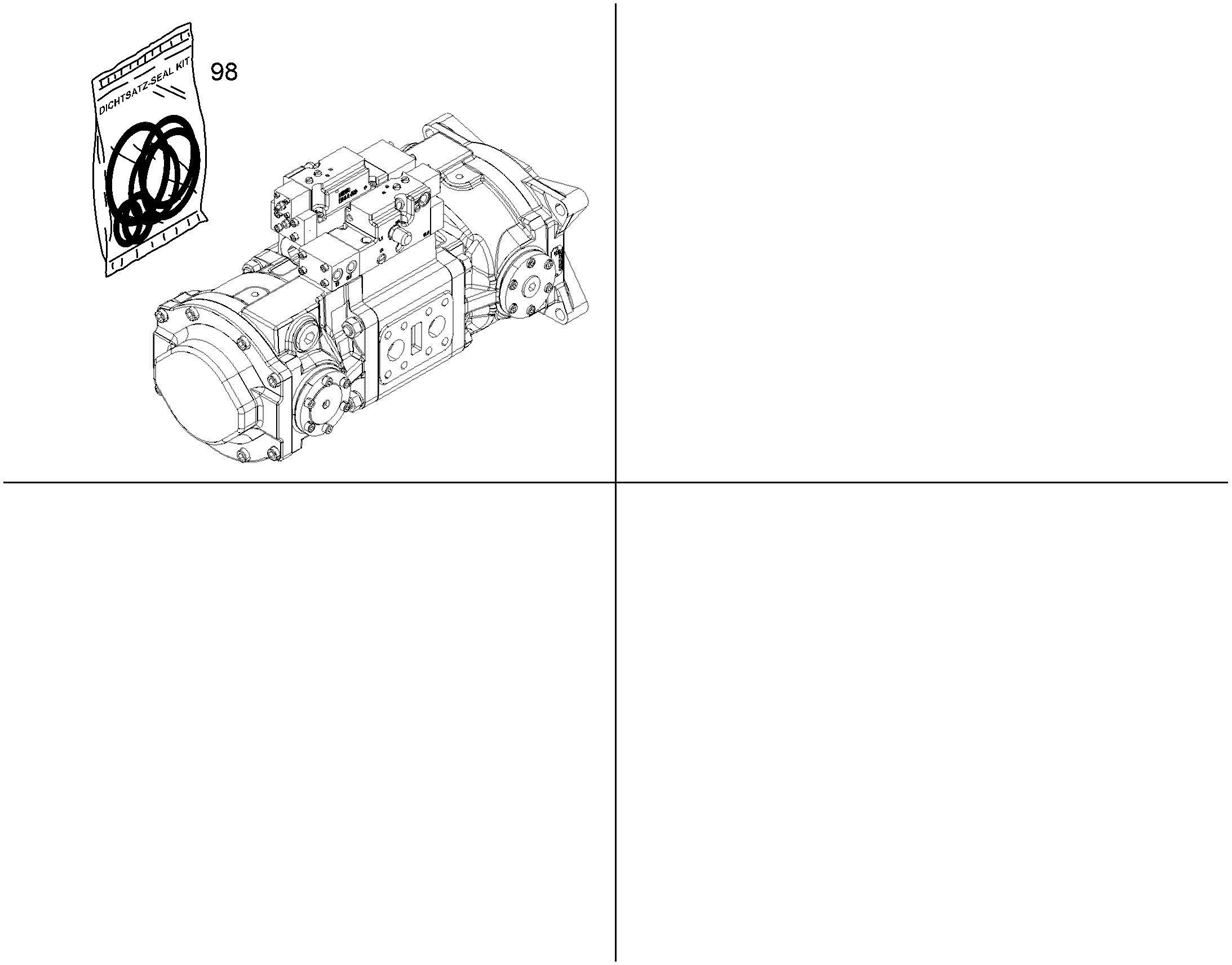 КОМПЛЕКТ УПЛ-Й ДВОЙН. НАСОСА NG 125 9076874 LIEBHERR