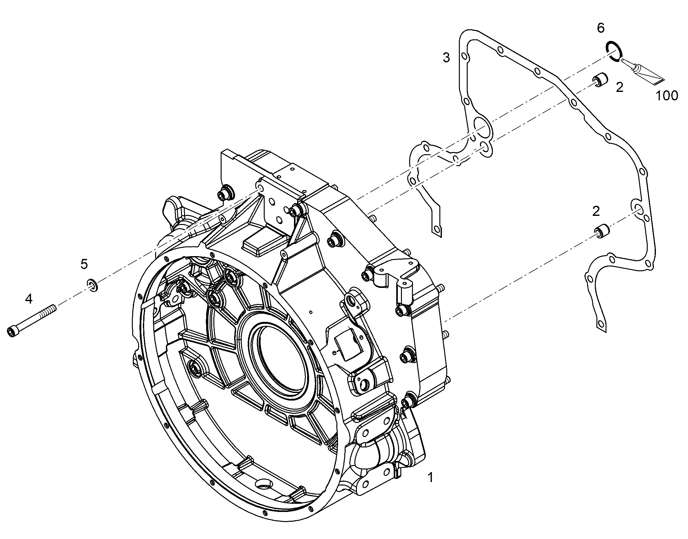 КАРТЕР МАХОВИКА МОНТИРОВАН SAE 1 11376919 LIEBHERR