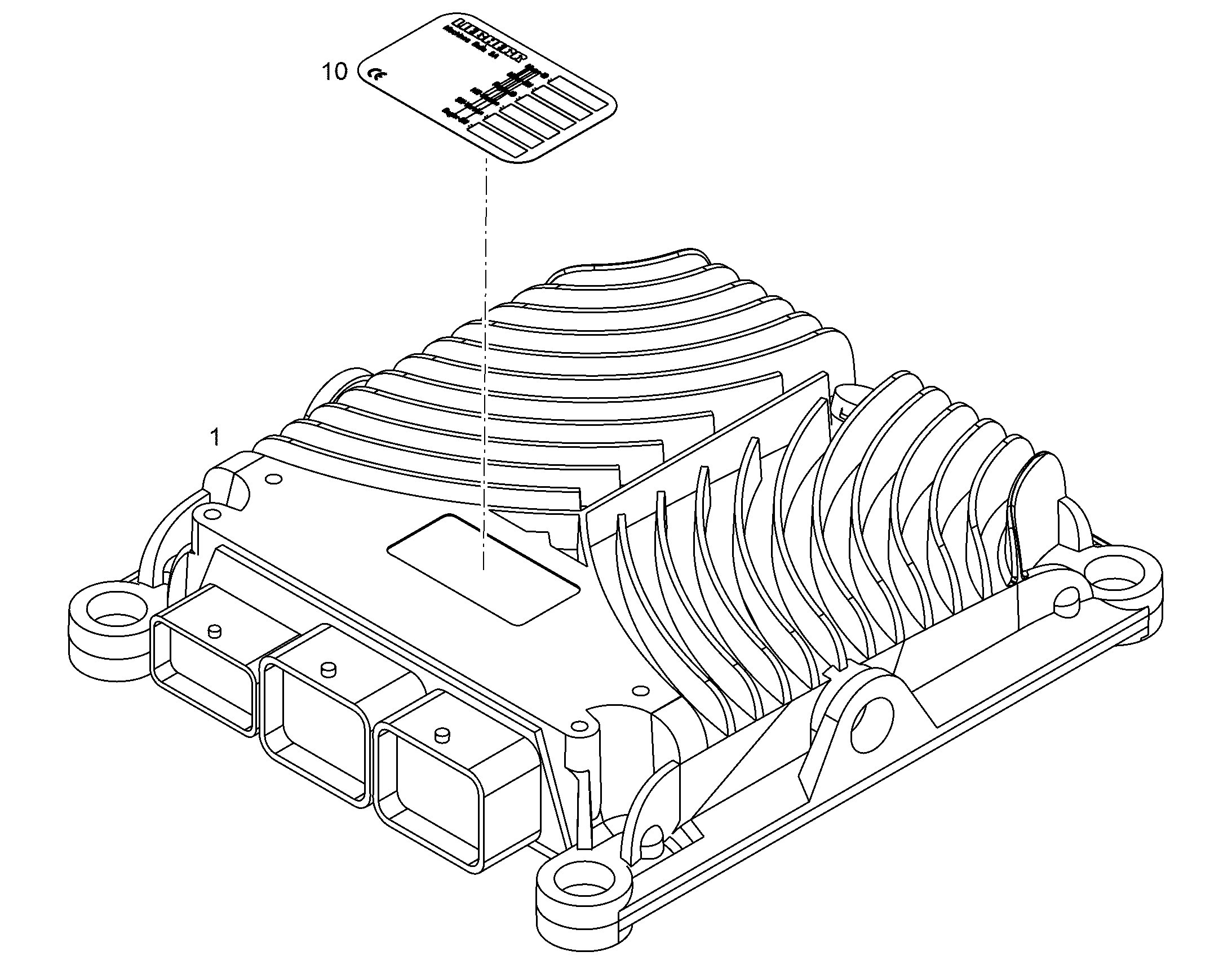 ФИРМЕННАЯ ТАБЛИЧКА ECU3, ID, SN 50mmX22mm 12817619 LIEBHERR