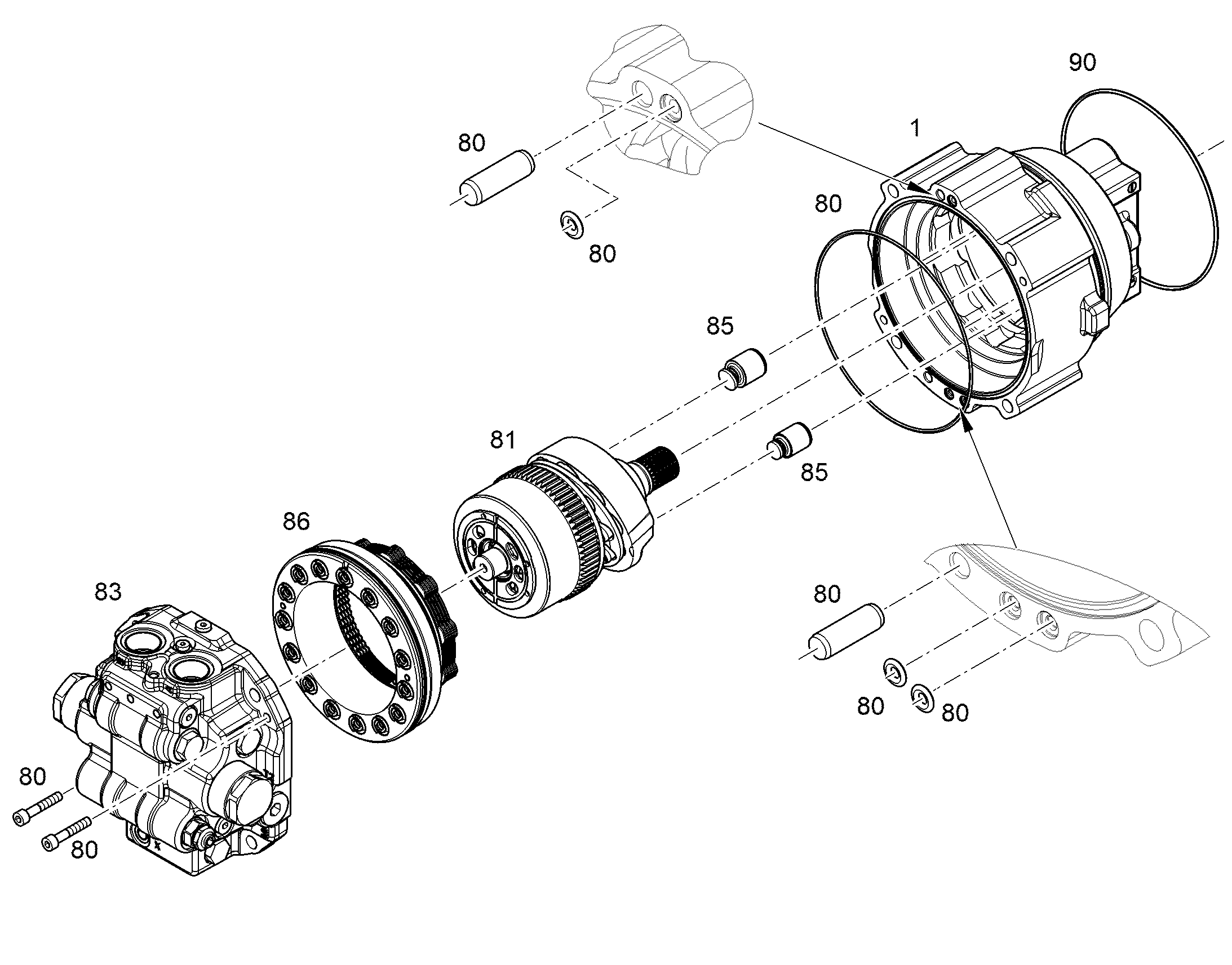 РЕМКОМПЛЕКТ ТОРМОЗА NG 085 (C) 12929748 LIEBHERR