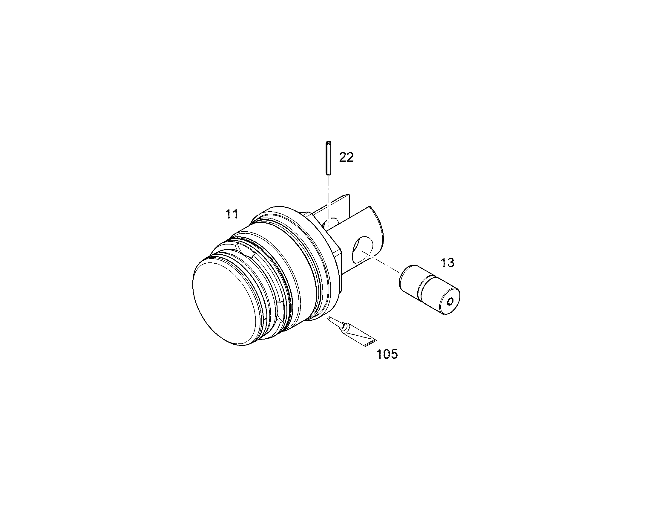 REGEL PISTON PRE-ASS. NG 355 (D) 12858540 LIEBHERR