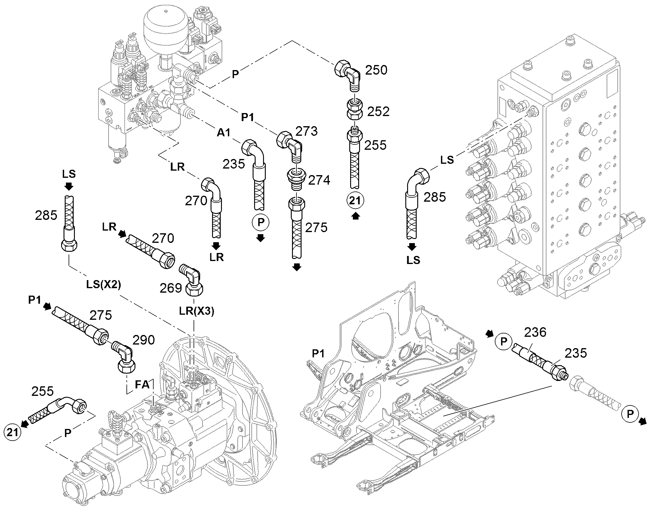 ШЛАНГ 12X1300 10346485 LIEBHERR