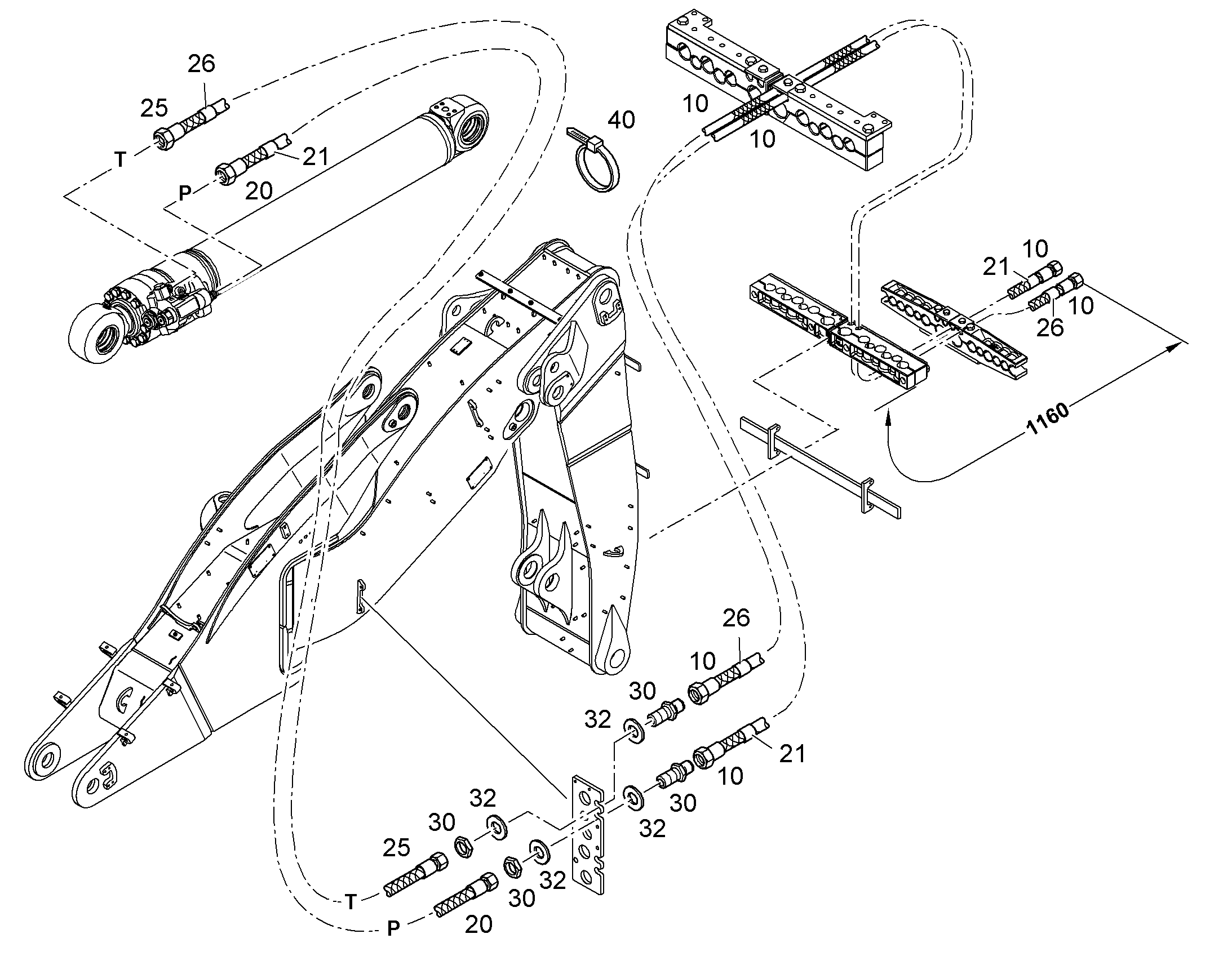 ШЛАНГ УПРАВЛЕНИЯ 8X2050 7413716 LIEBHERR