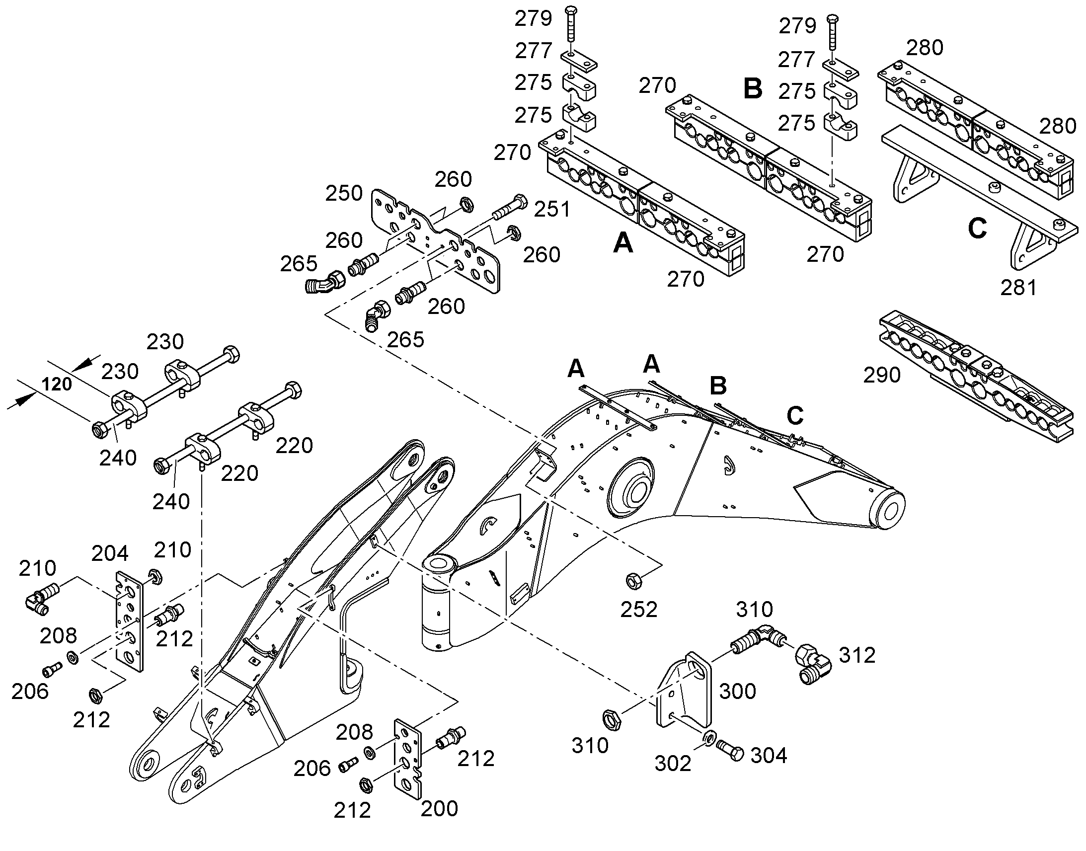 РАЗДЕЛИТЕЛЬНЫЙ ЛИСТ 10X100X241 94086386 LIEBHERR