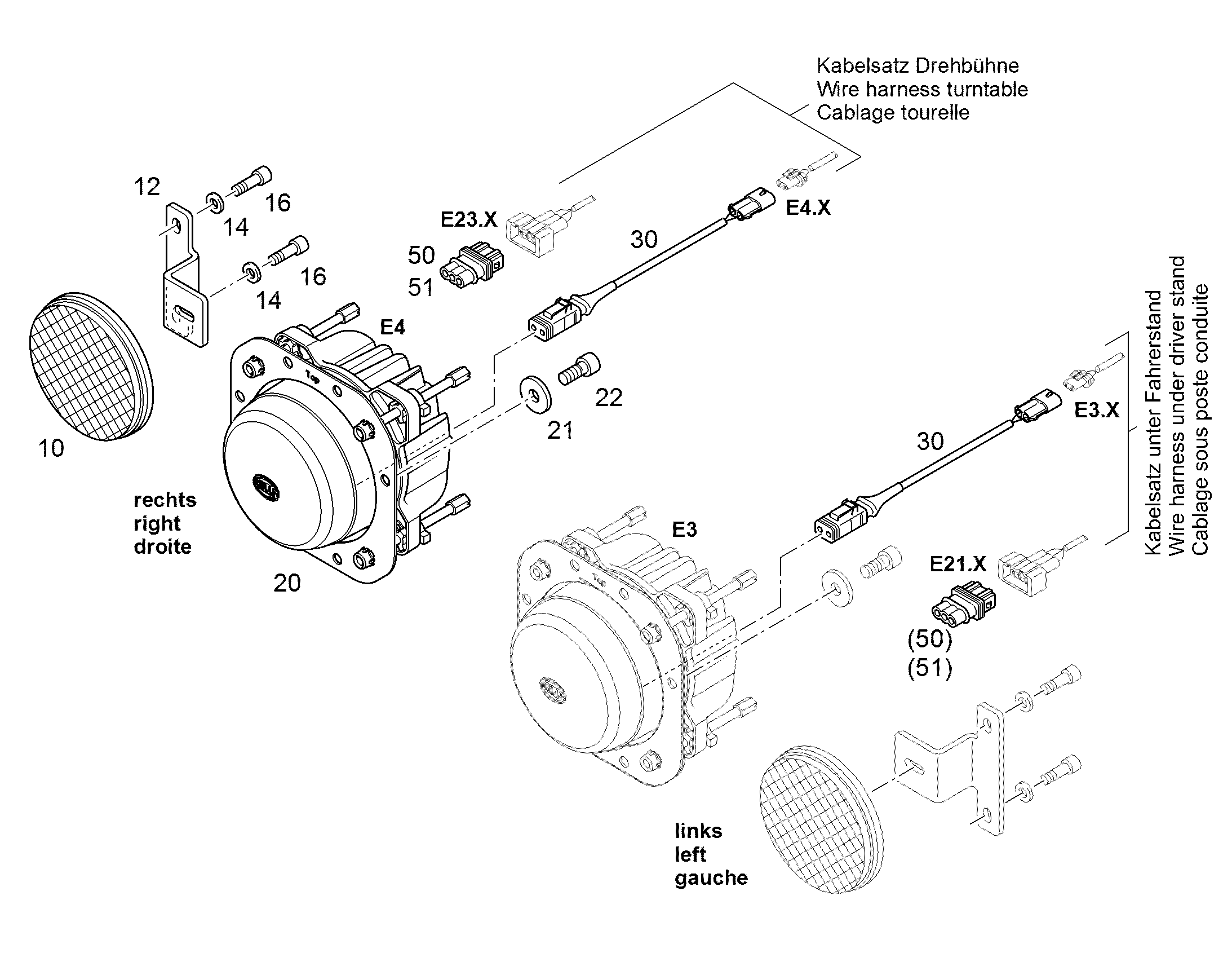 ФАРЫ ПЕРЕДНИЕ+ЗАДНИЕ 12441123 LIEBHERR