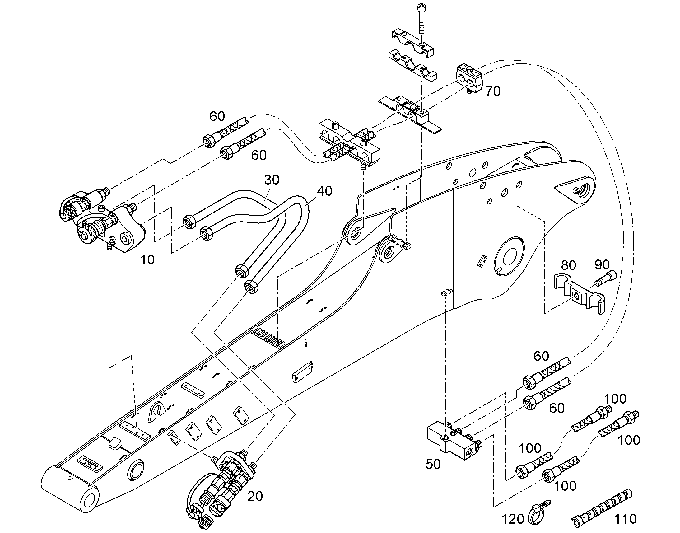 ШЛАНГ 12X3700 10290698 LIEBHERR