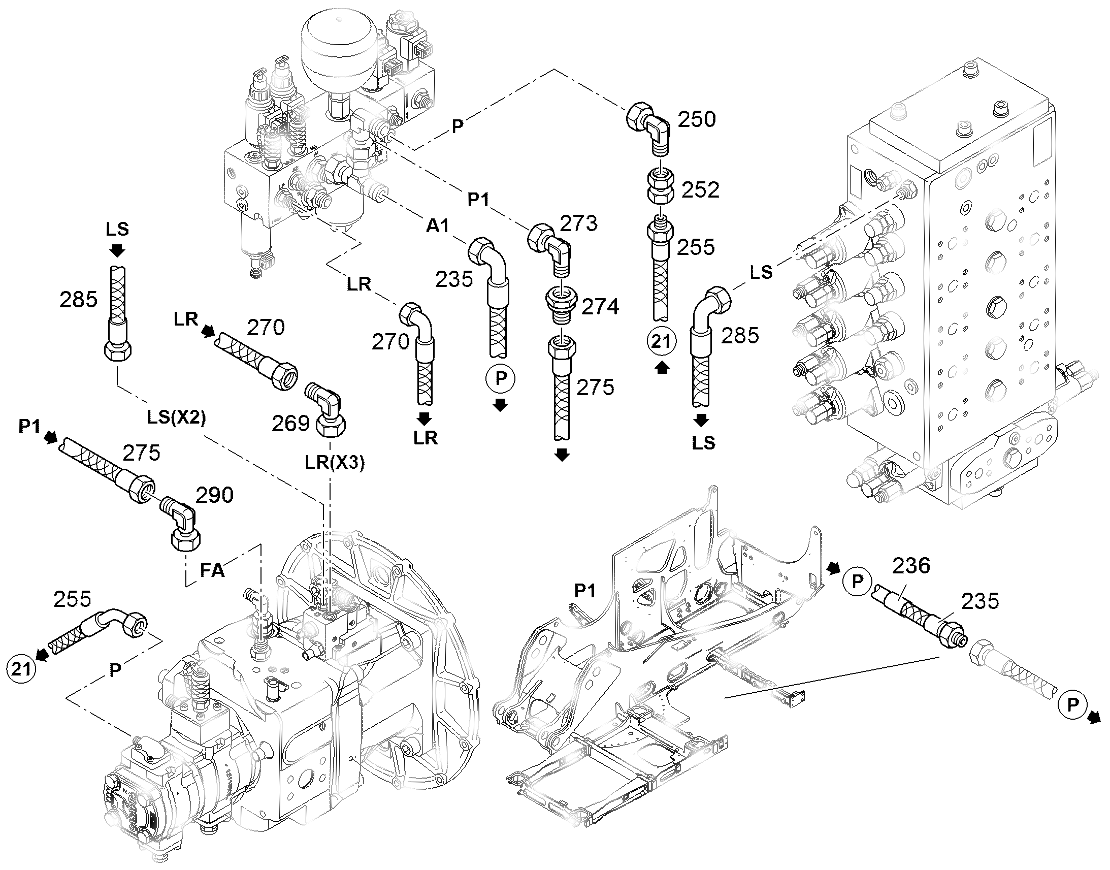 ШЛАНГ 6X1900 10300458 LIEBHERR