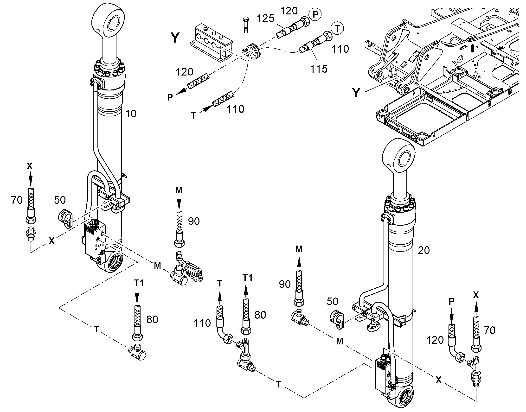 ПОДЪЕМНЫЙ ЦИЛИНДР СПРАВА 12493092 LIEBHERR