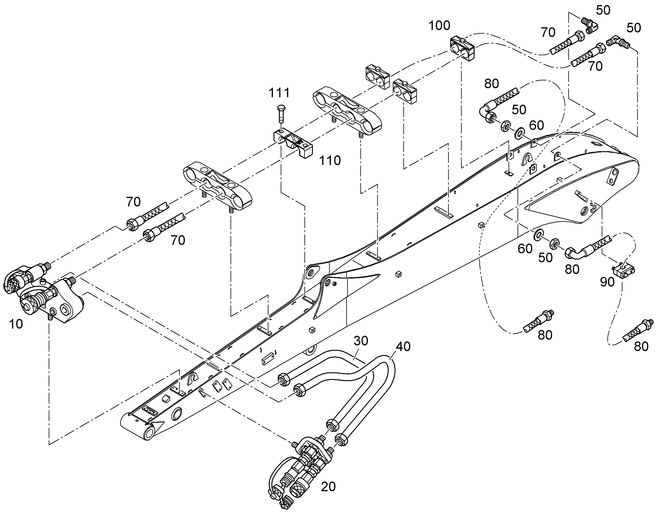 СКОБА ДЛЯ КРЕПЛЕНИЯ ШЛАНГА Z 3 G 25,0 25 94073091 LIEBHERR