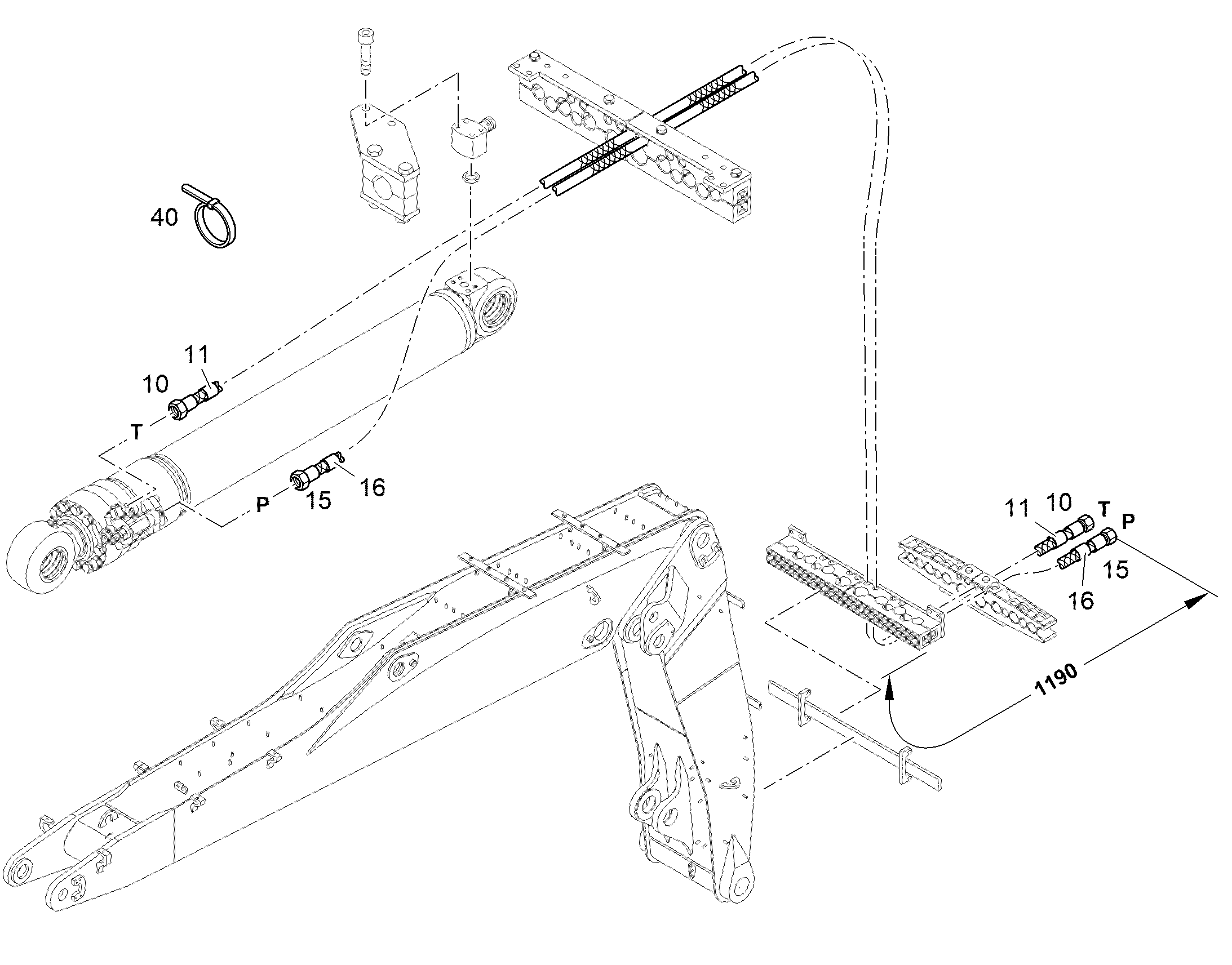 ШЛАНГ УПРАВЛЕНИЯ 8X6550 11347249 LIEBHERR