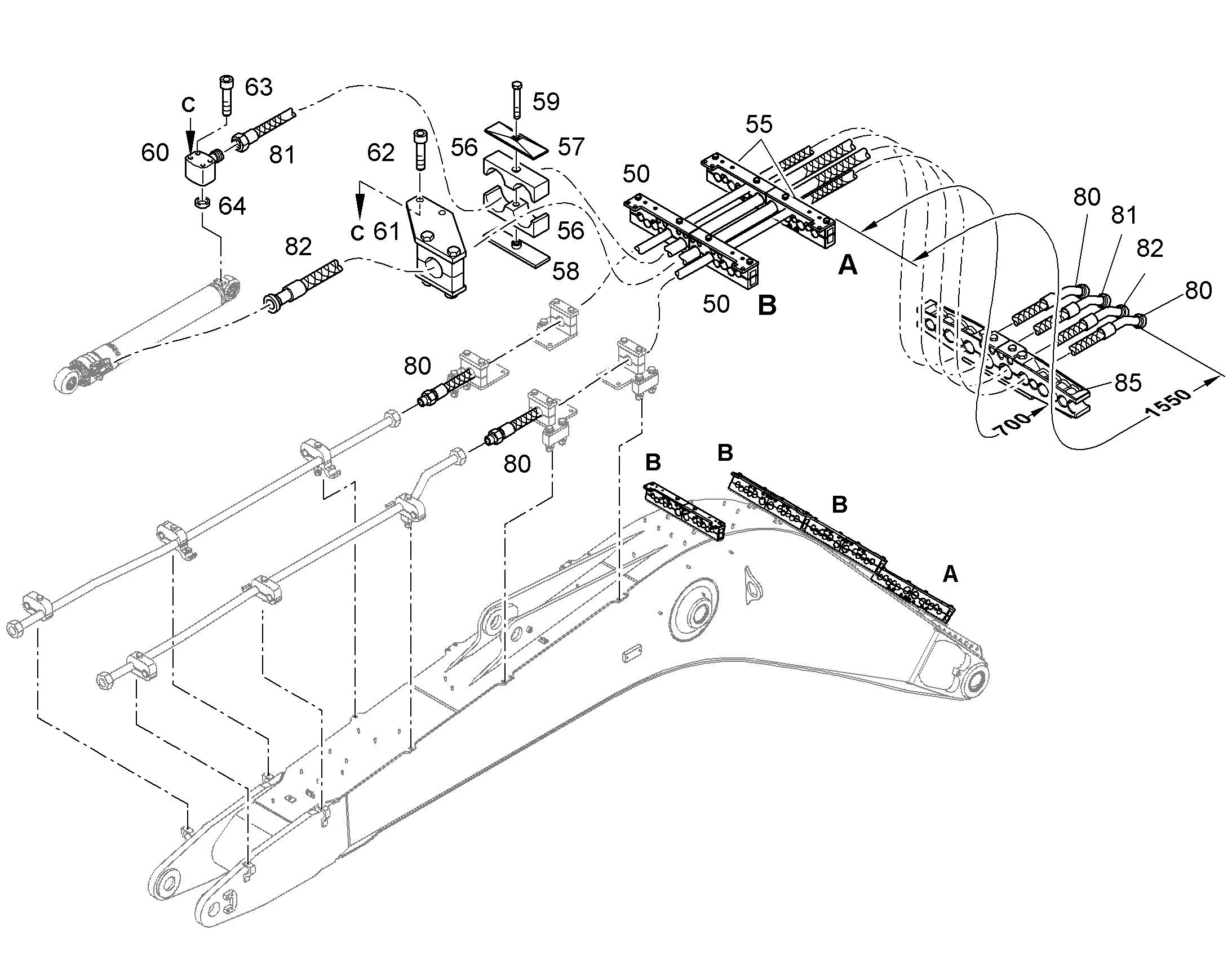 ХОМУТ 7-КРАТНЫЙ 38 32-24-32-2x28 12582985 LIEBHERR