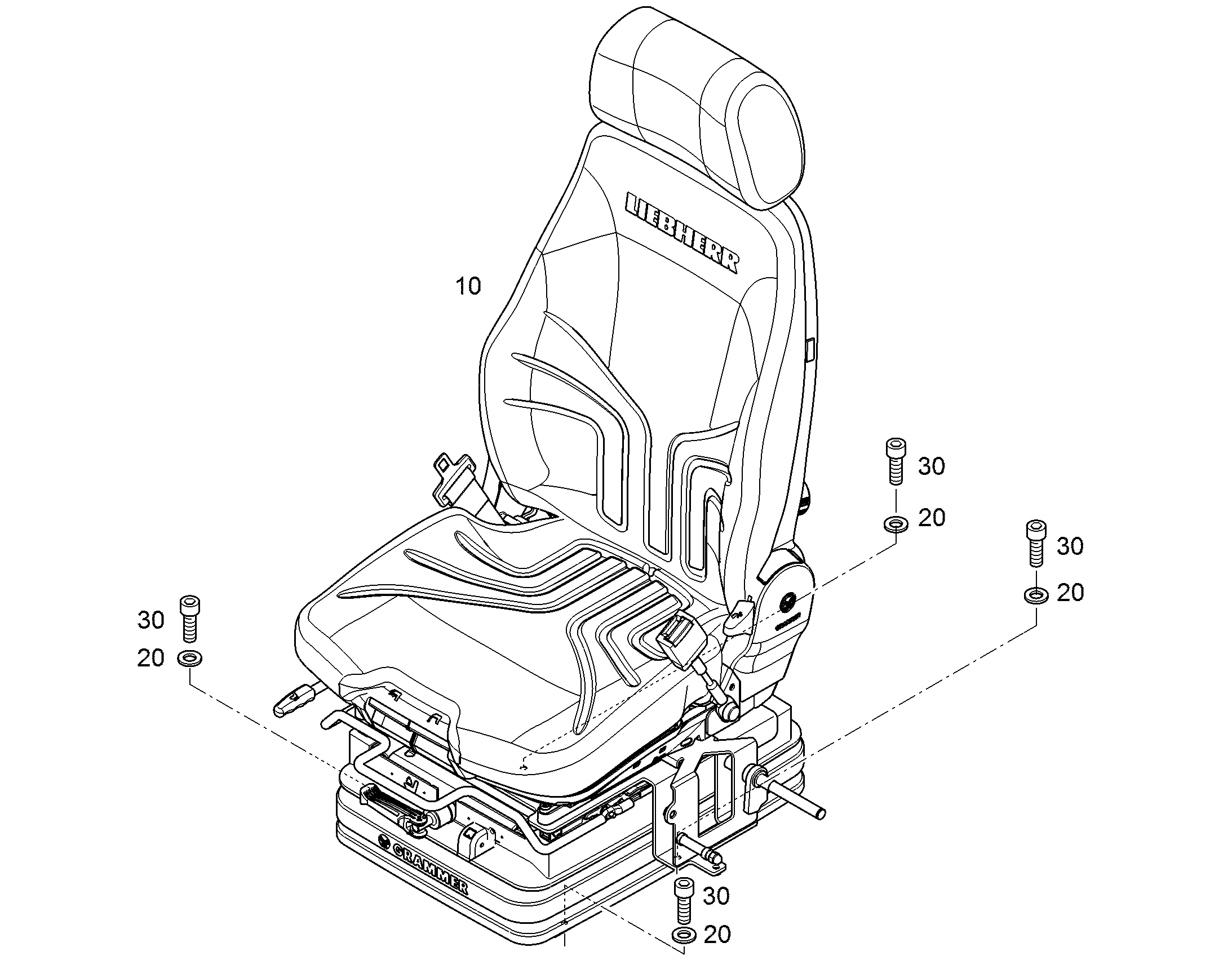 СИДЕНЬЕ ДЛЯ ВОДИТЕЛЯ 12234109 LIEBHERR