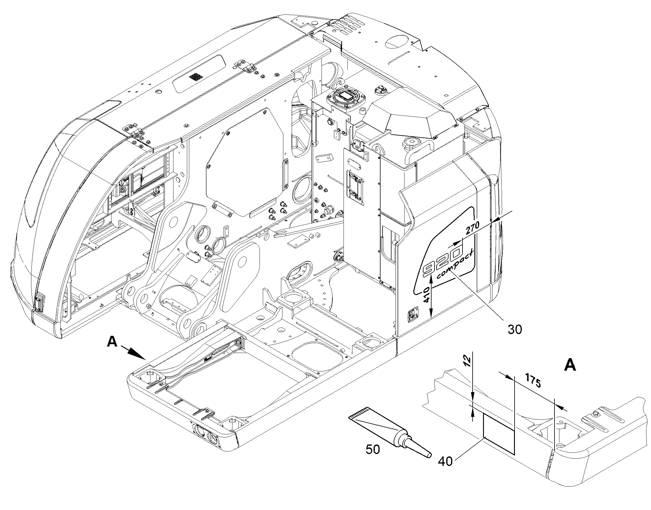 НАКЛЕЙКА 920 COMPACT 12832580 LIEBHERR