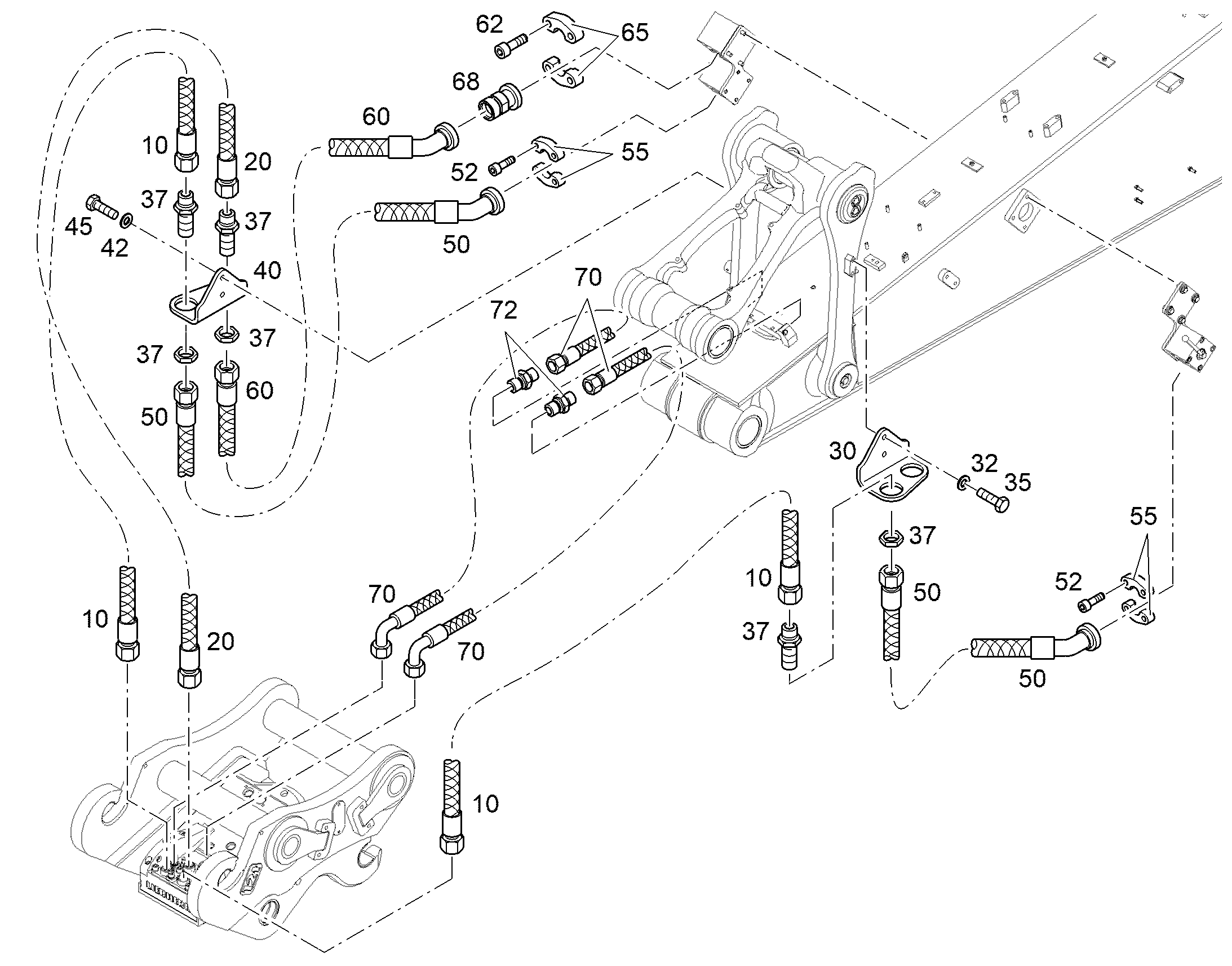 ШЛАНГ 25X1230 12253801 LIEBHERR