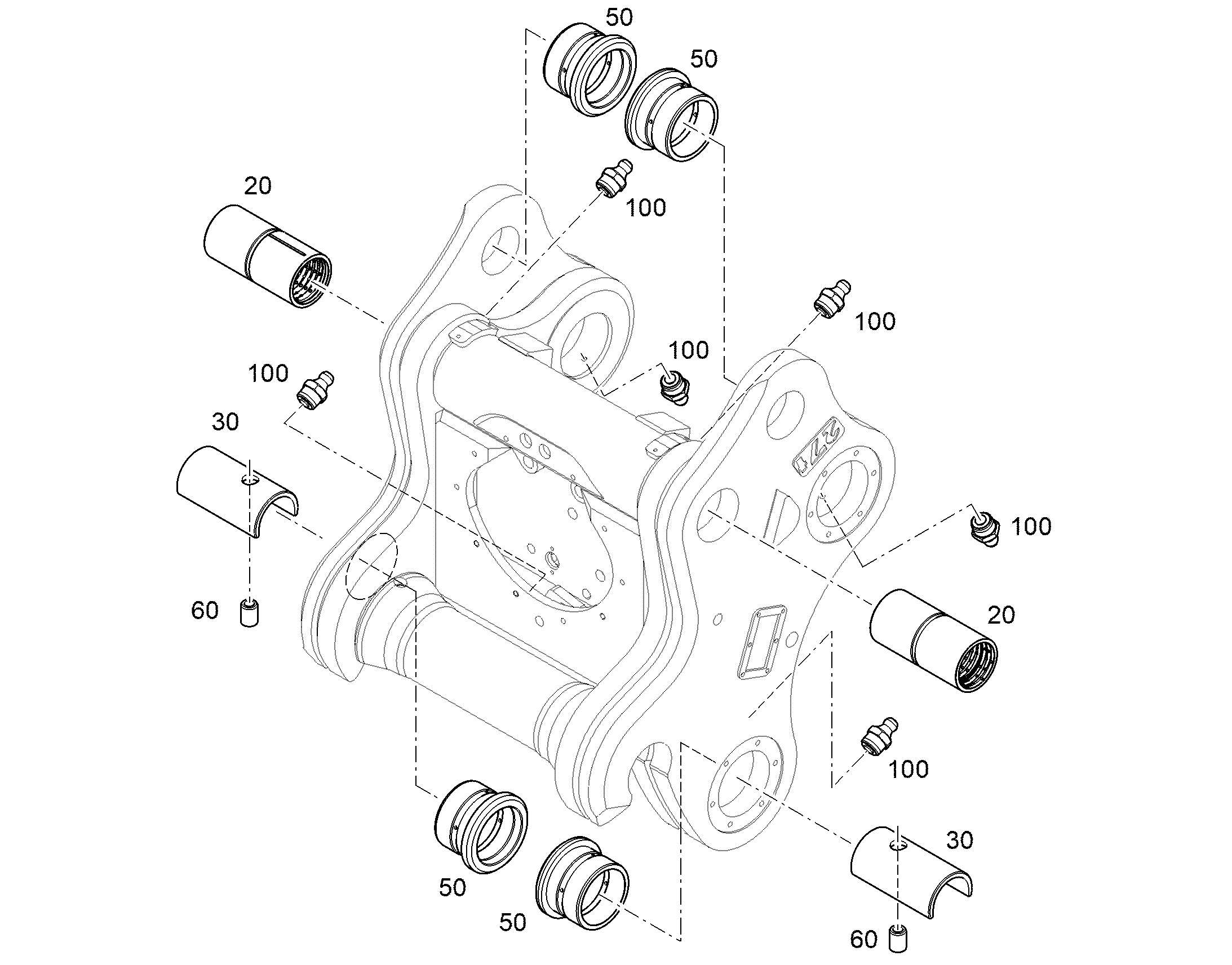 BUSH ASSEMBLY HALBSCHALEN 12928280 LIEBHERR