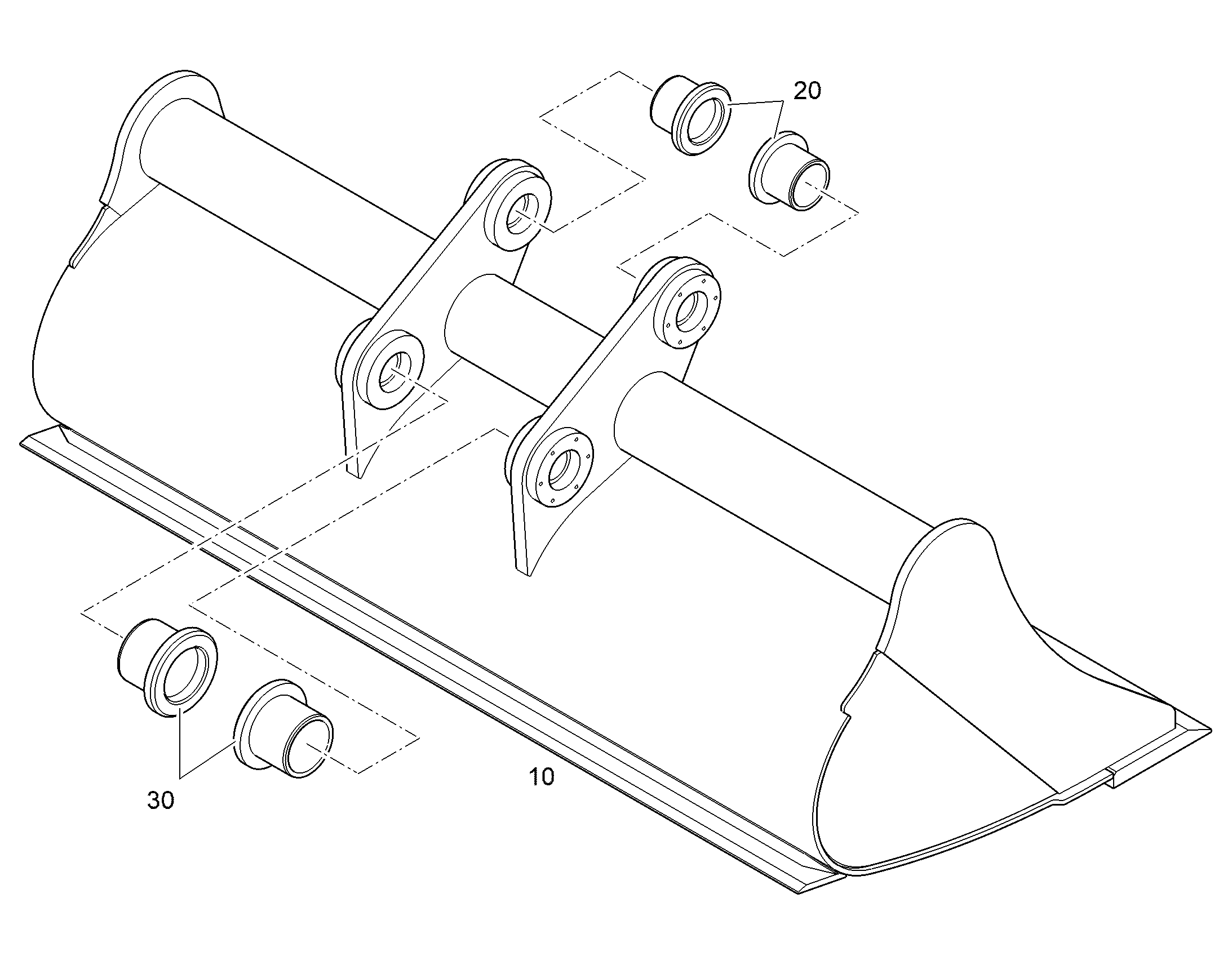 КОВШ КАНАВООЧИСТИТЕЛЯ 2400mm 1,80m³ 12965083 LIEBHERR