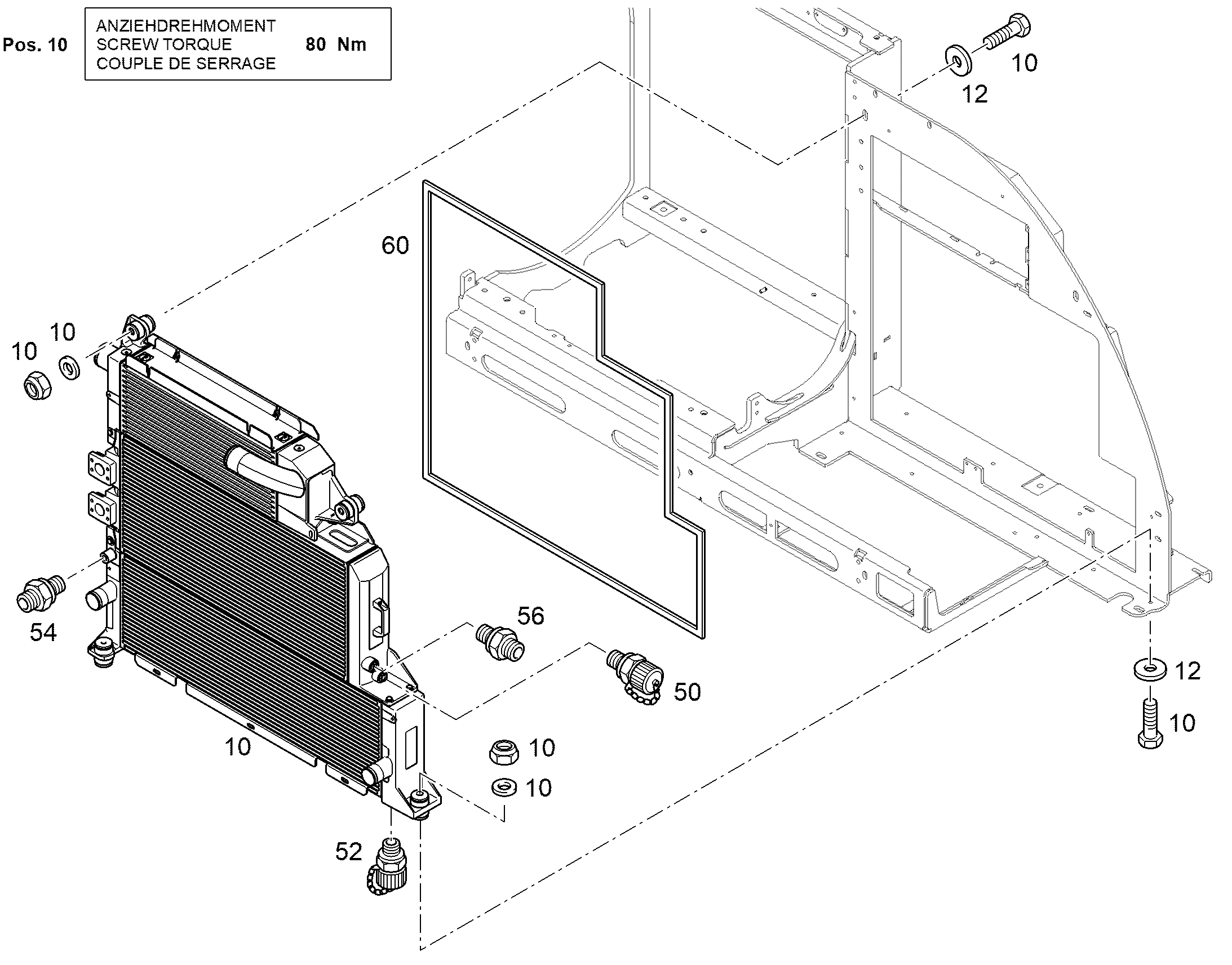 ОХЛАДИТЕЛЬ ПОРШНЯ 12257741 LIEBHERR