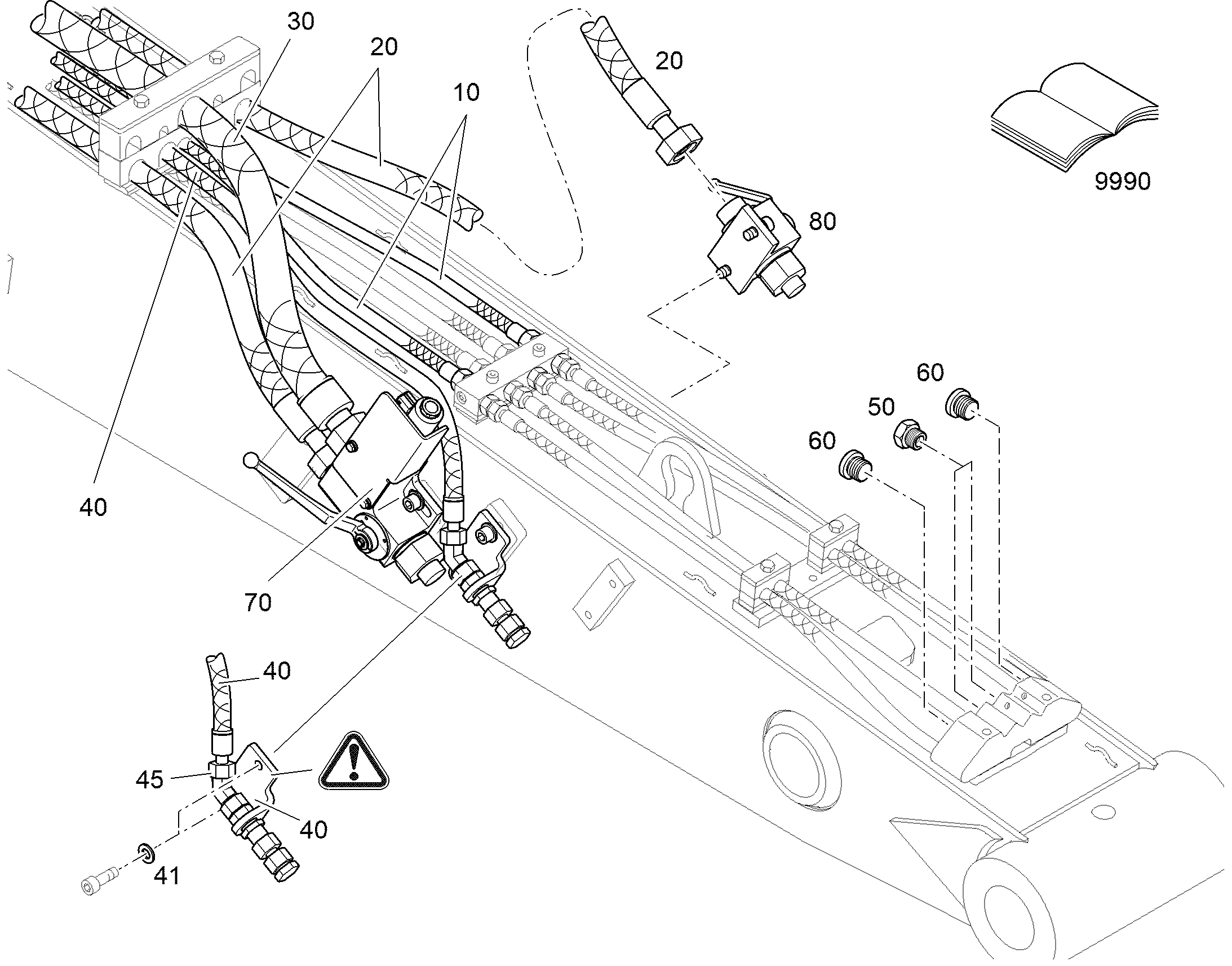 МОНТАЖНЫЕ ДЕТАЛИ ПАНЕЛИ ПОЛА 12968245 LIEBHERR