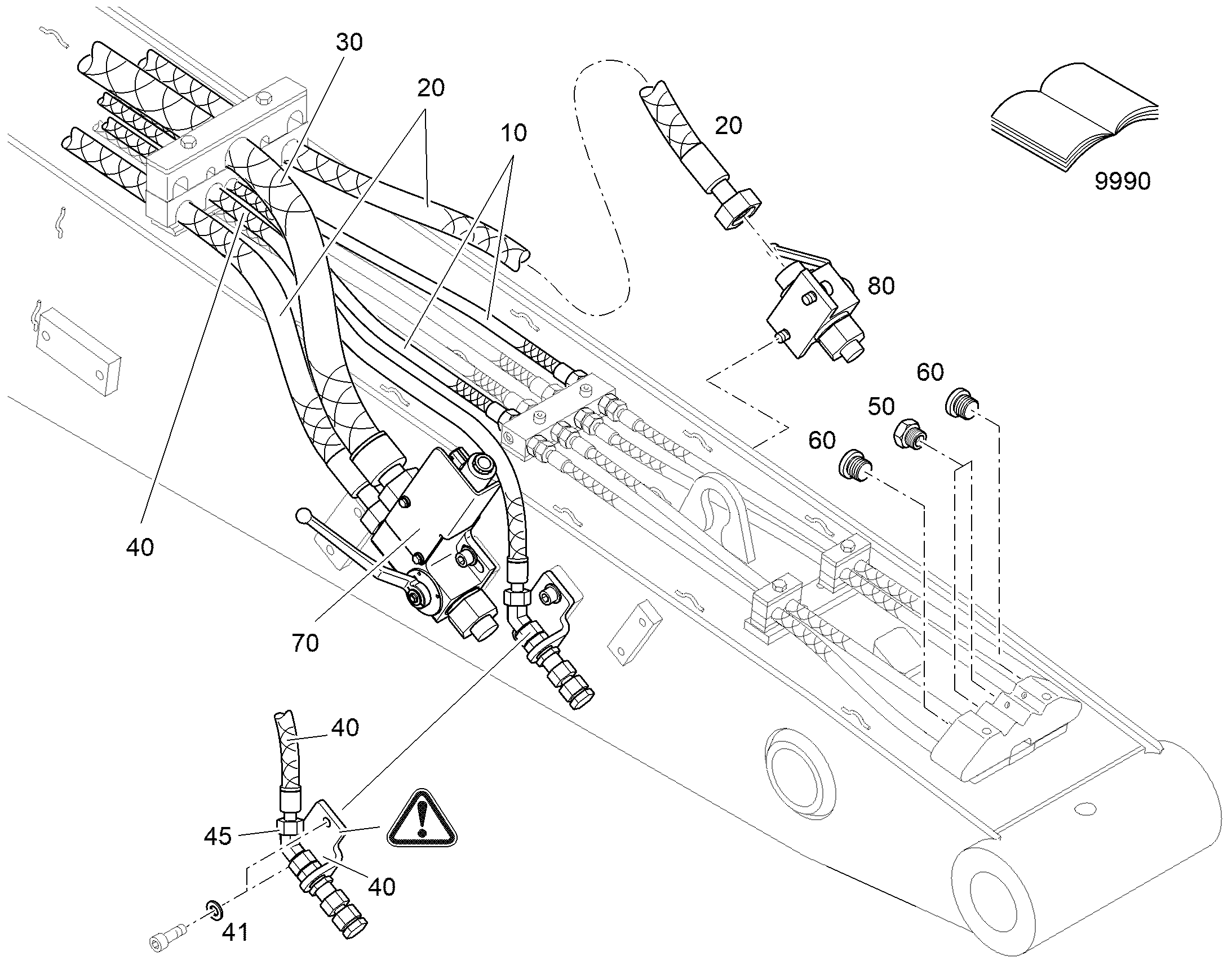 ЛИНИИ ДЛЯ СТОРО БЫСТРОС АДАПТЕ 12985827 LIEBHERR