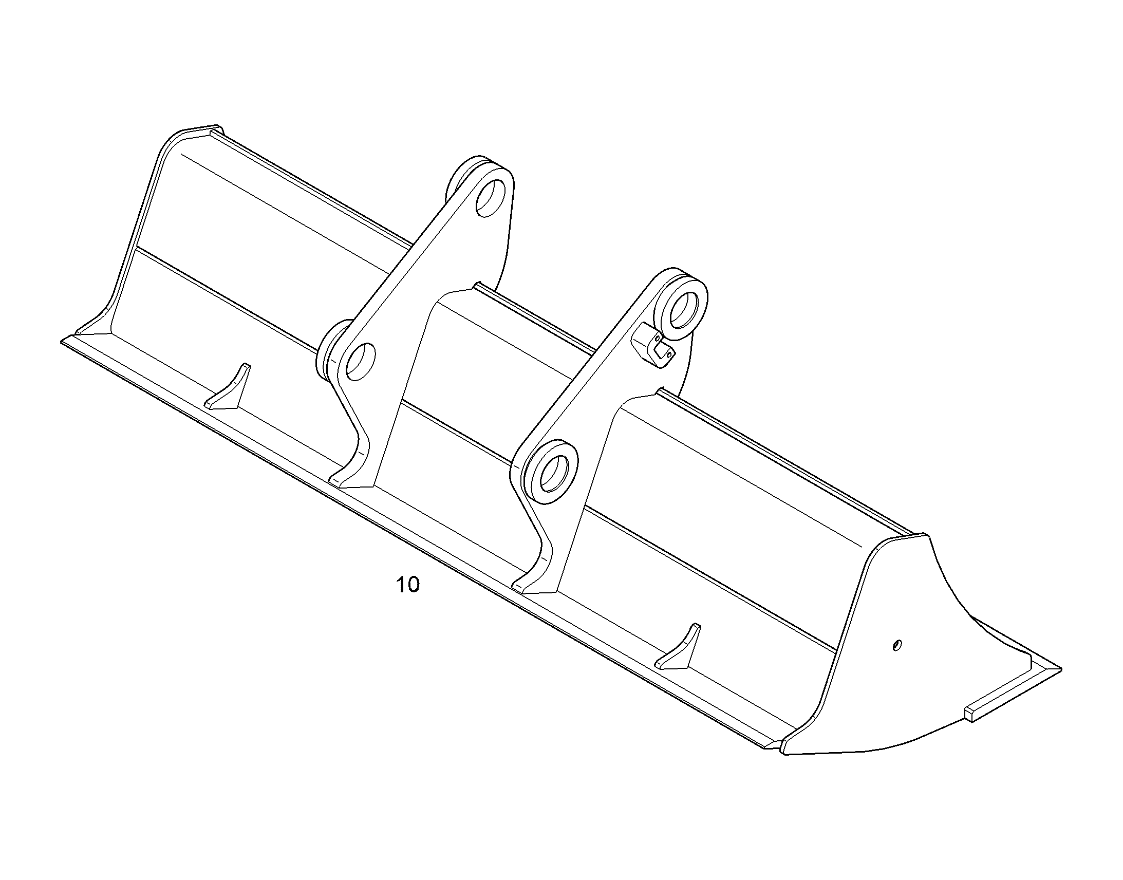 КОВШ КАНАВООЧИСТИТЕЛЯ 2000mm 0,48m³ 13408090 LIEBHERR