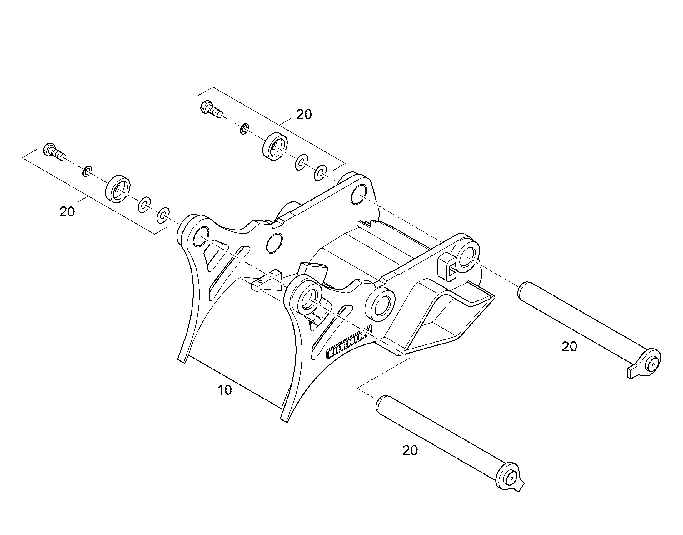 СТОЙКА ПОДШИПНИКА 13447122 LIEBHERR