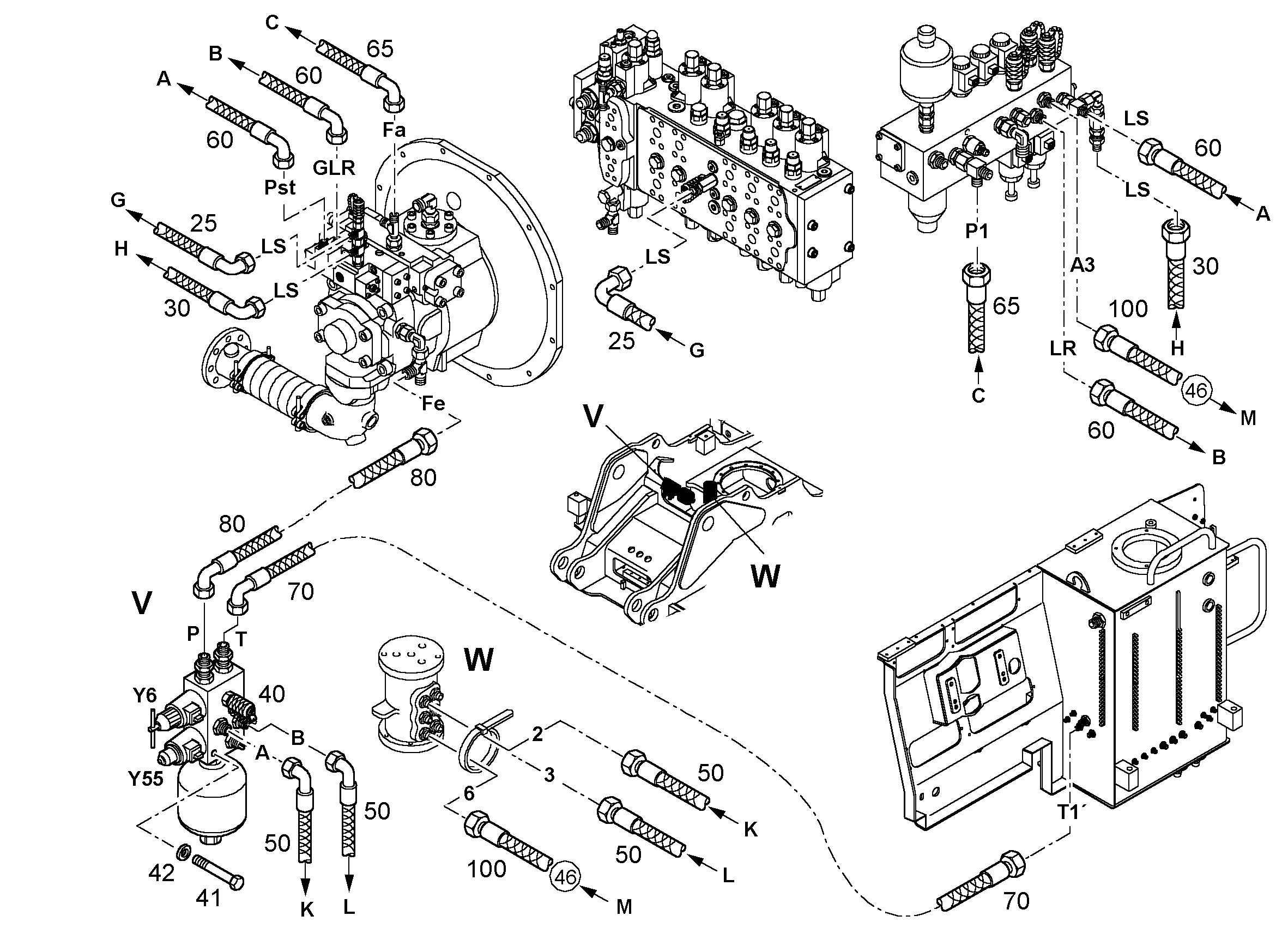 МЕСТО ПРИВОДА+КЛАП.РУЧ.ТОРМОЗА 9209449 LIEBHERR