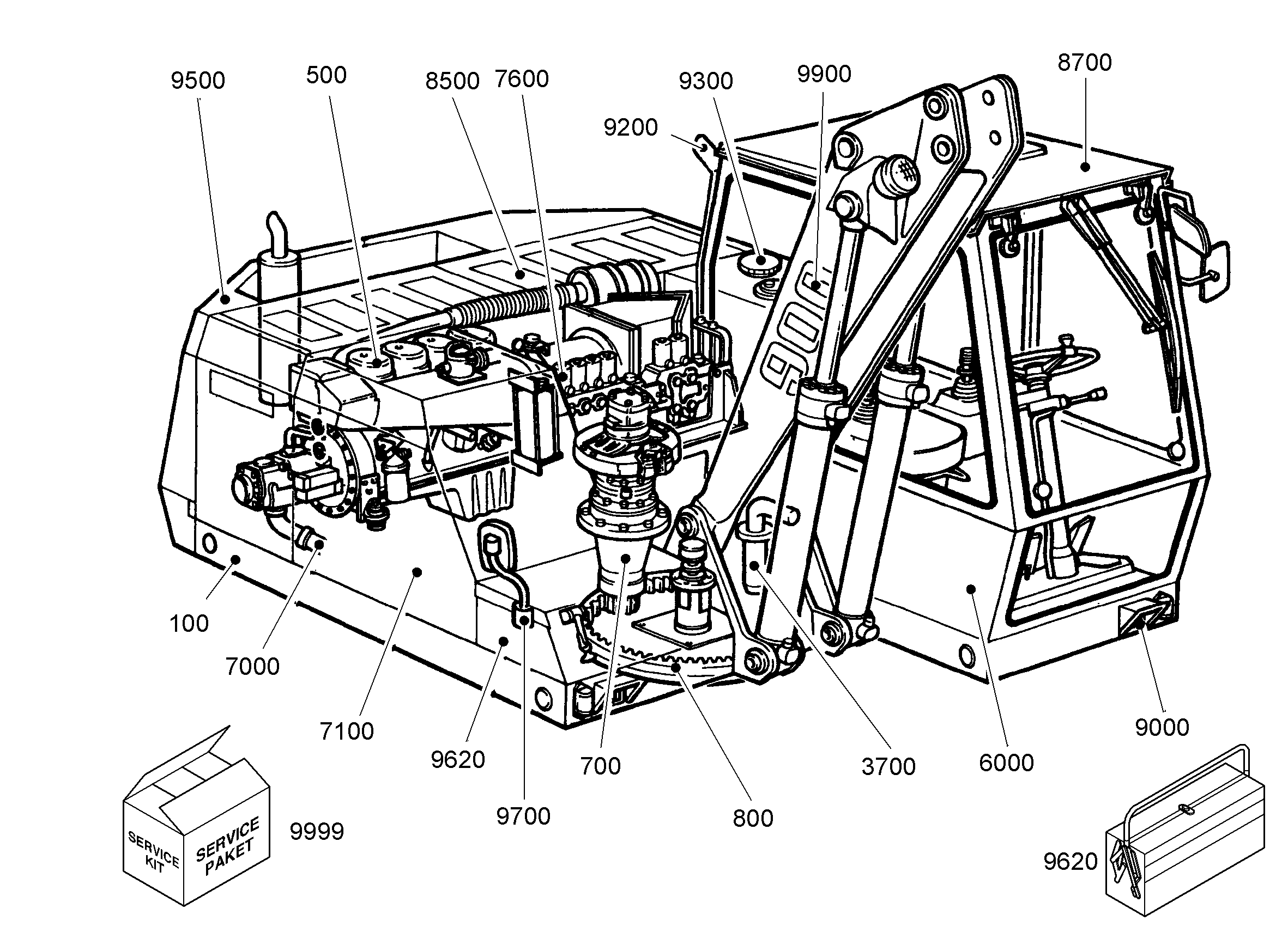 РАЗМЕЩЕНИЕ МЕХАНИЗМА ПОВОРОТА 9189959 LIEBHERR