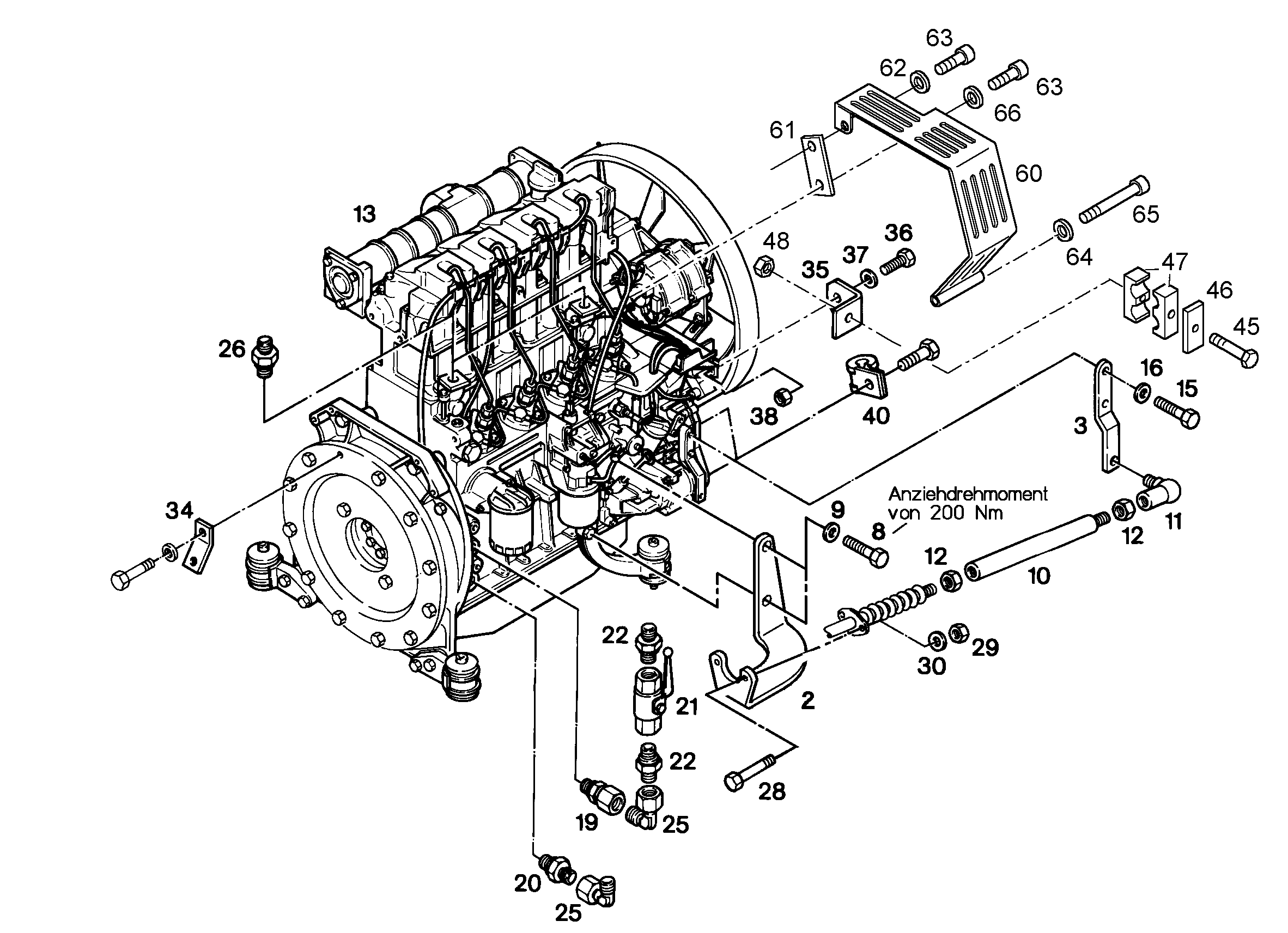 ДВИГАТЕЛЬ ДИЗЕЛЬНЫЙ BF4M1011F 52,7 kW 5010053 LIEBHERR