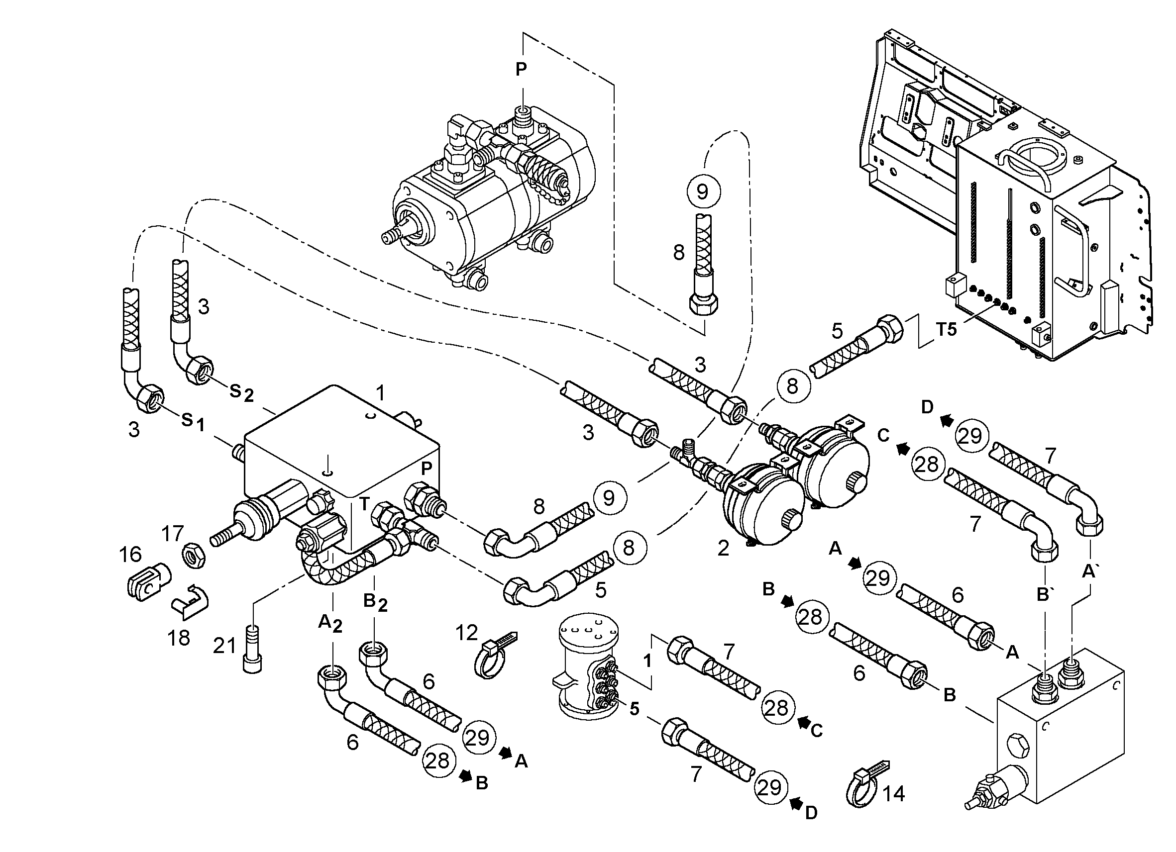 ШЛАНГ 12X5100 7023388 LIEBHERR