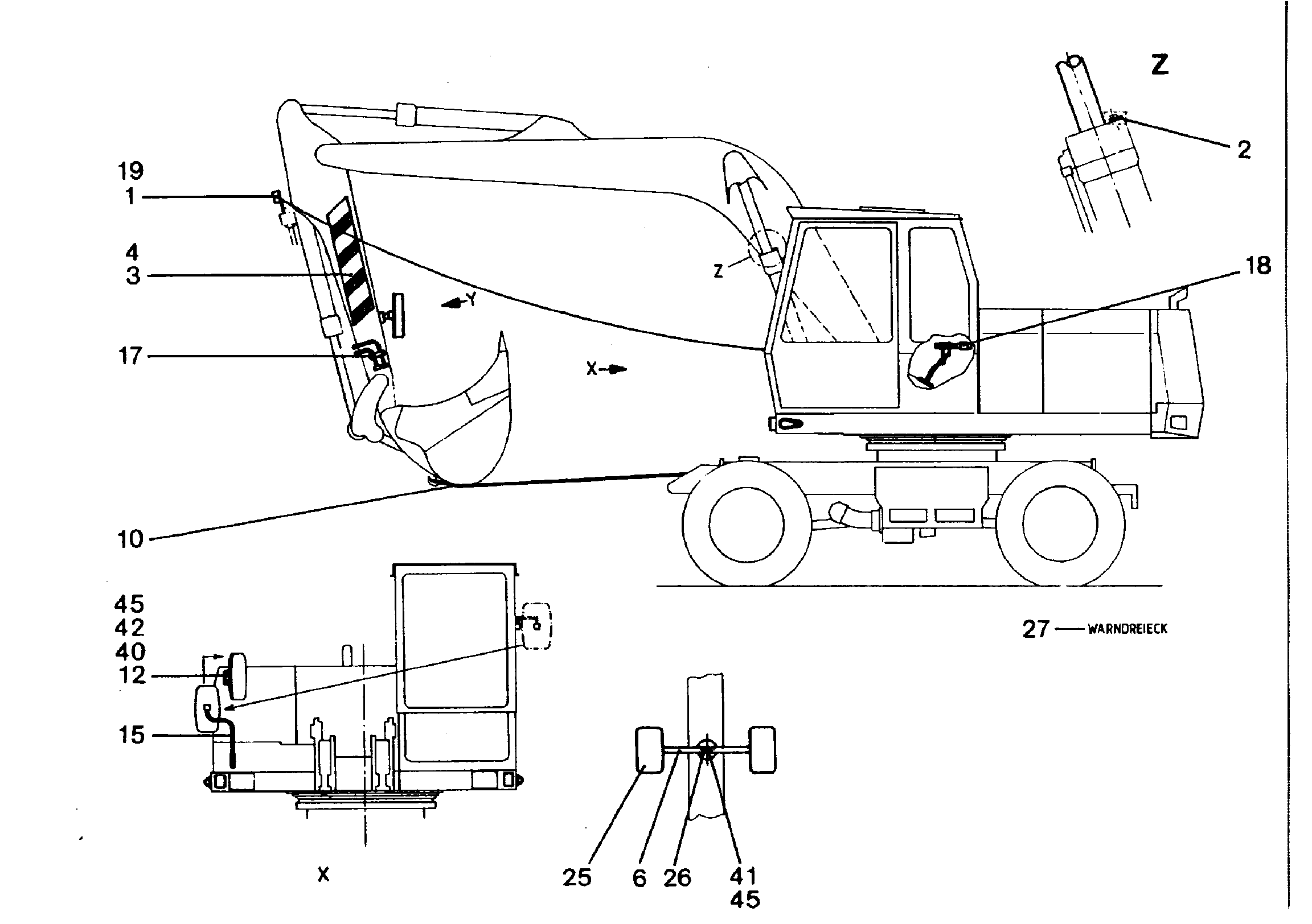 ЗНАК АВАРИЙНЫЙ ТРЕУГОЛЬНЫЙ 7006881 LIEBHERR