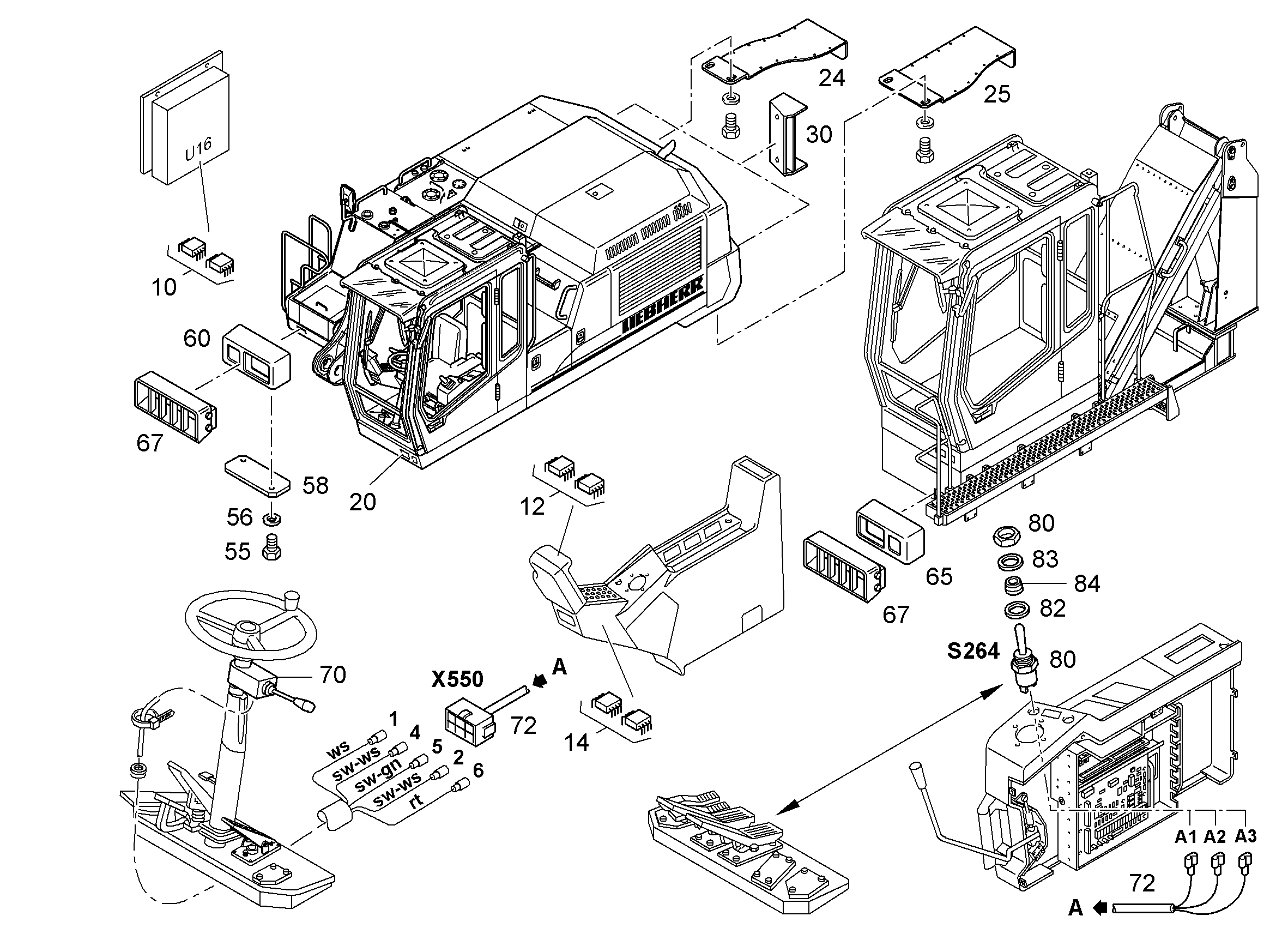 ПРОЖЕКТОР В СБОРЕ 9201496 LIEBHERR