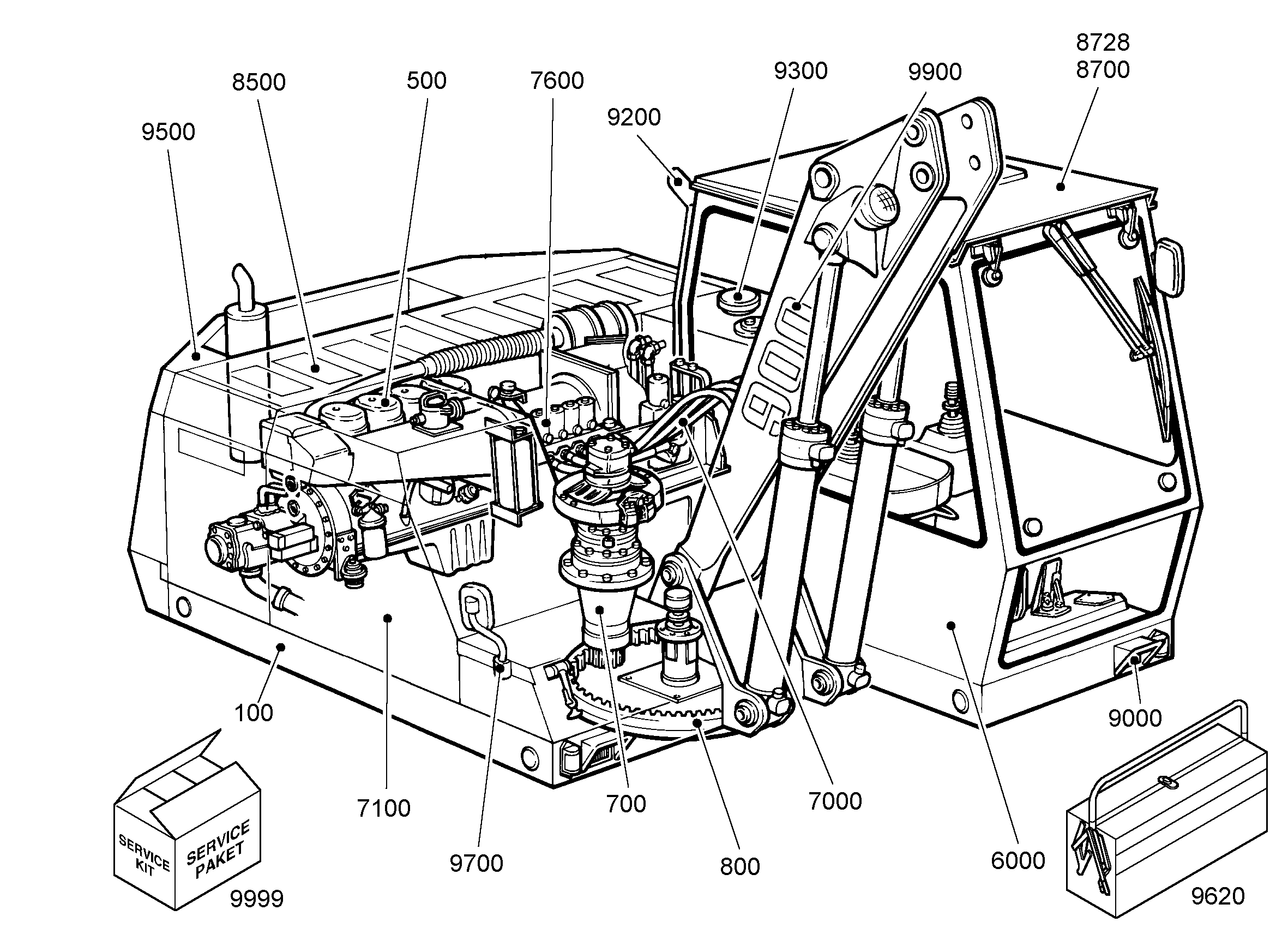 РАСПОЛОЖЕНИЕ ТАБЛИЧЕК 9196127 LIEBHERR