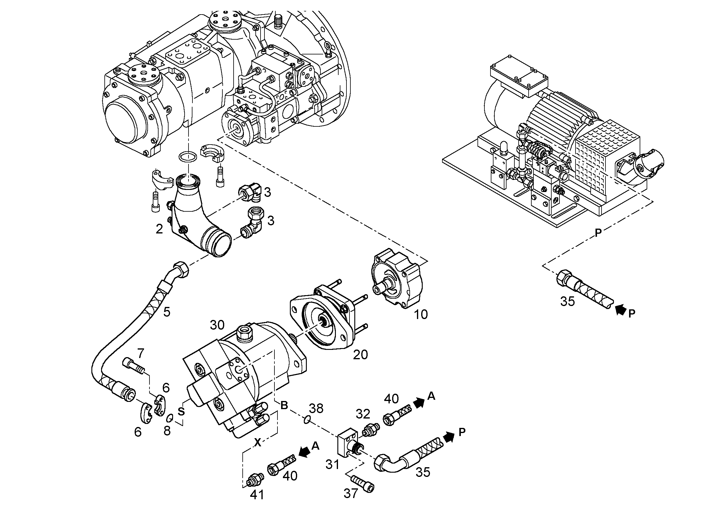 ГИДРОНАСОС РЕГУЛИРОВОЧНЫЙ A10V0 28cm³/U 10332579 LIEBHERR
