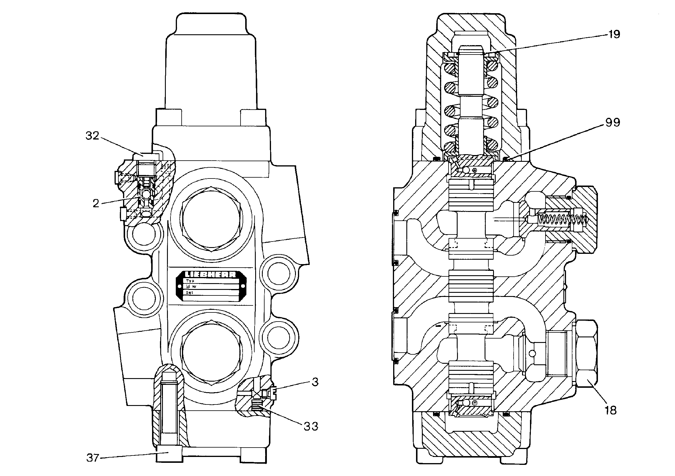 НАБОР УПЛОТН. ТОРМОЗНОГО КЛАПА BVD 9268157 LIEBHERR