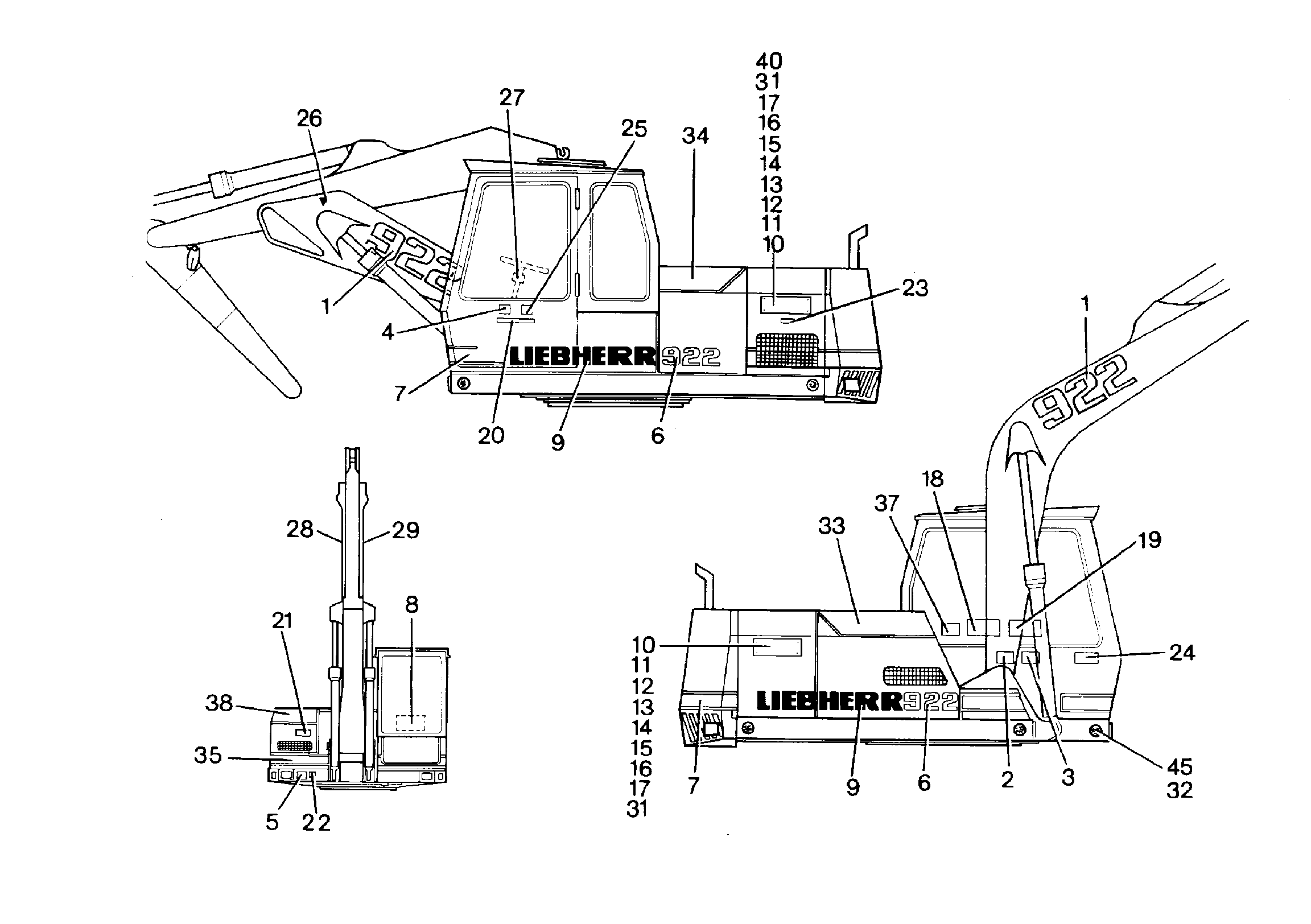 ПЛАН СМАЗКИ A 922 9171673 LIEBHERR