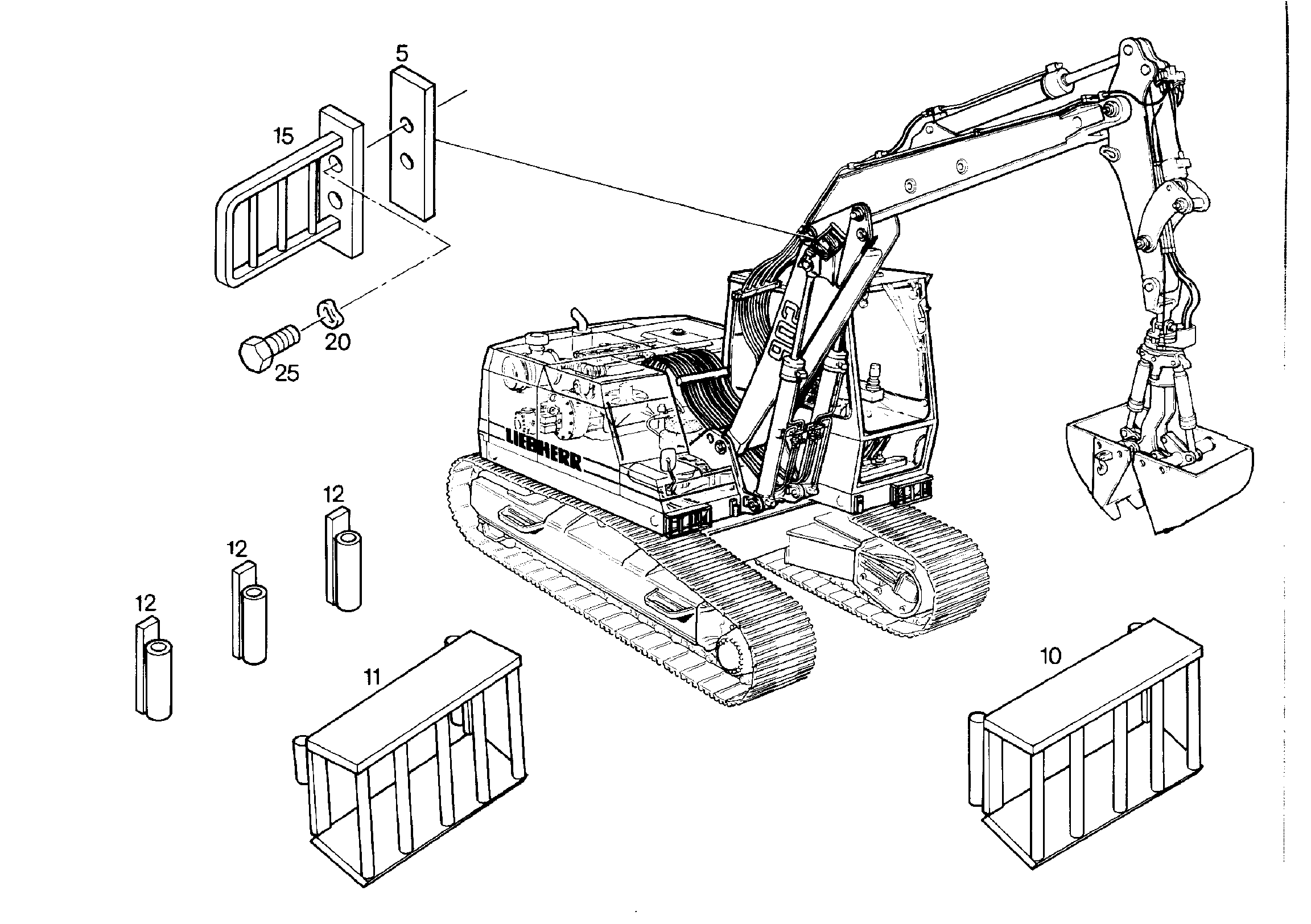 ФАРЫ - ЗАЩИТА СЛЕВА ОТКИДНАЯ 9179074 LIEBHERR