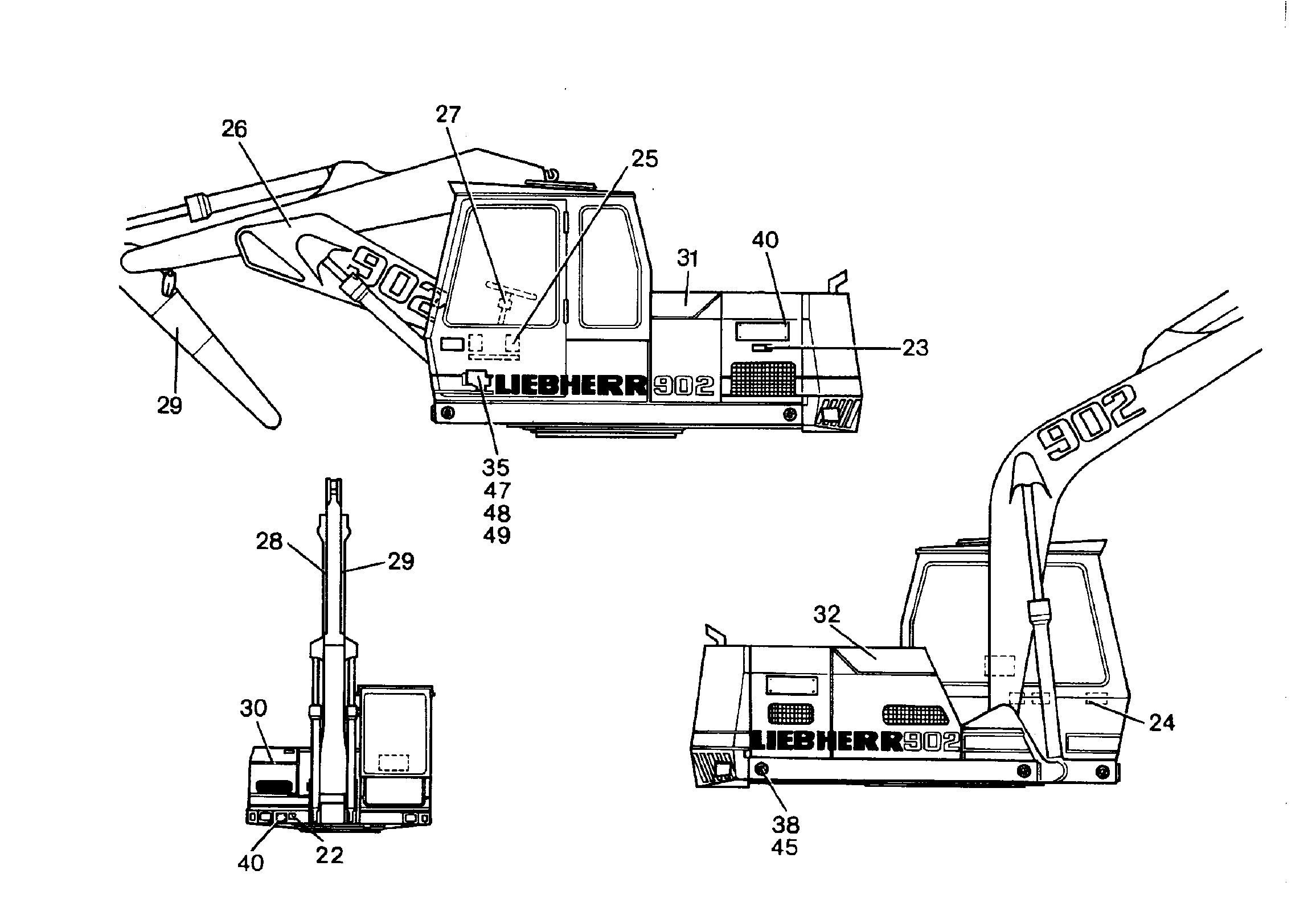 ТАБЛИЧКА ВПЕРЕД-НАЗАД 25mmX45mm 9198906 LIEBHERR