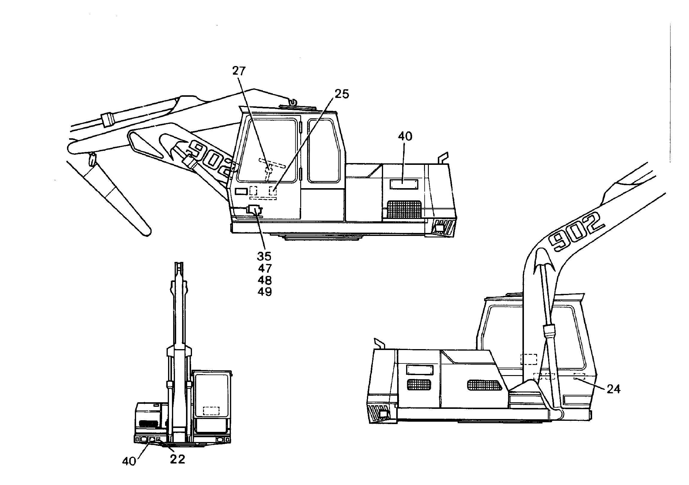 УКАЗАТЕЛЬНАЯ ТАБЛИЧКА ACHTUNG 190mmX 9199073 LIEBHERR