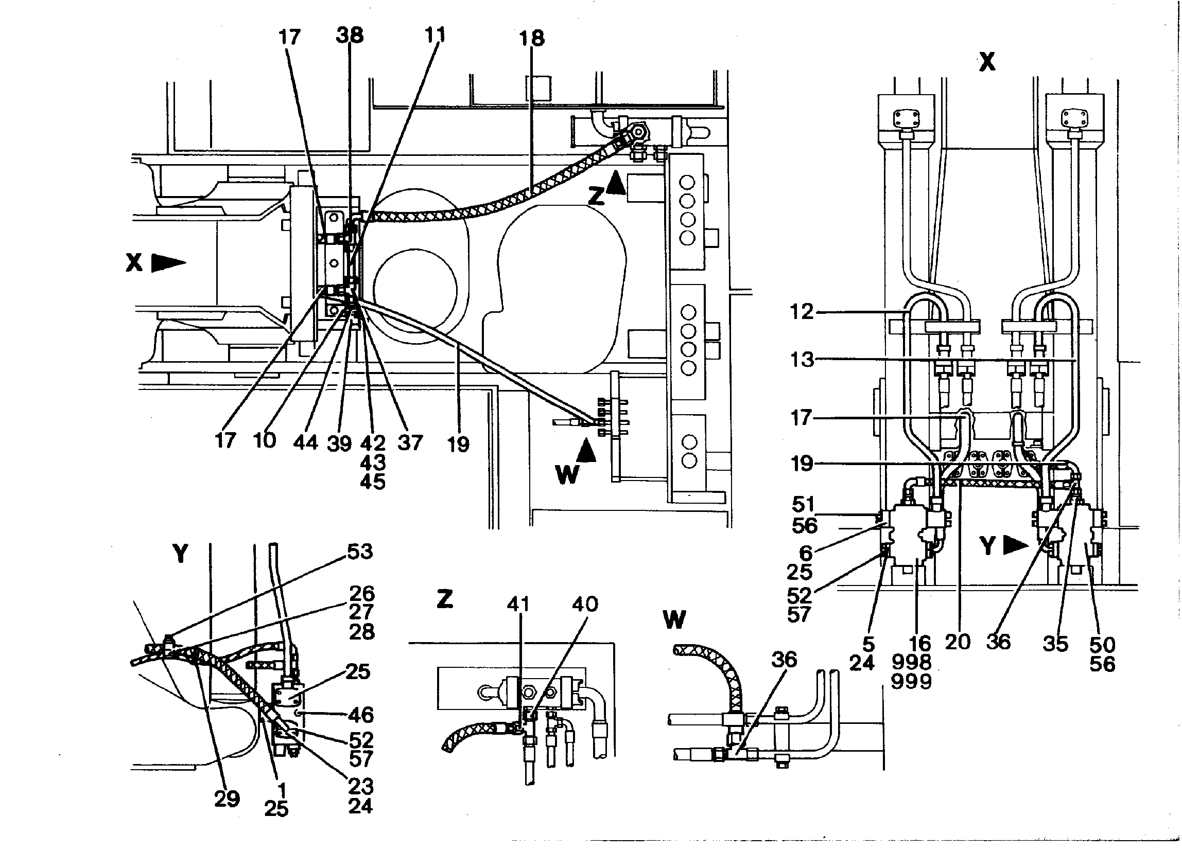 НАПОРНАЯ МАГИСТРАЛЬ СПРАВА 9173825 LIEBHERR