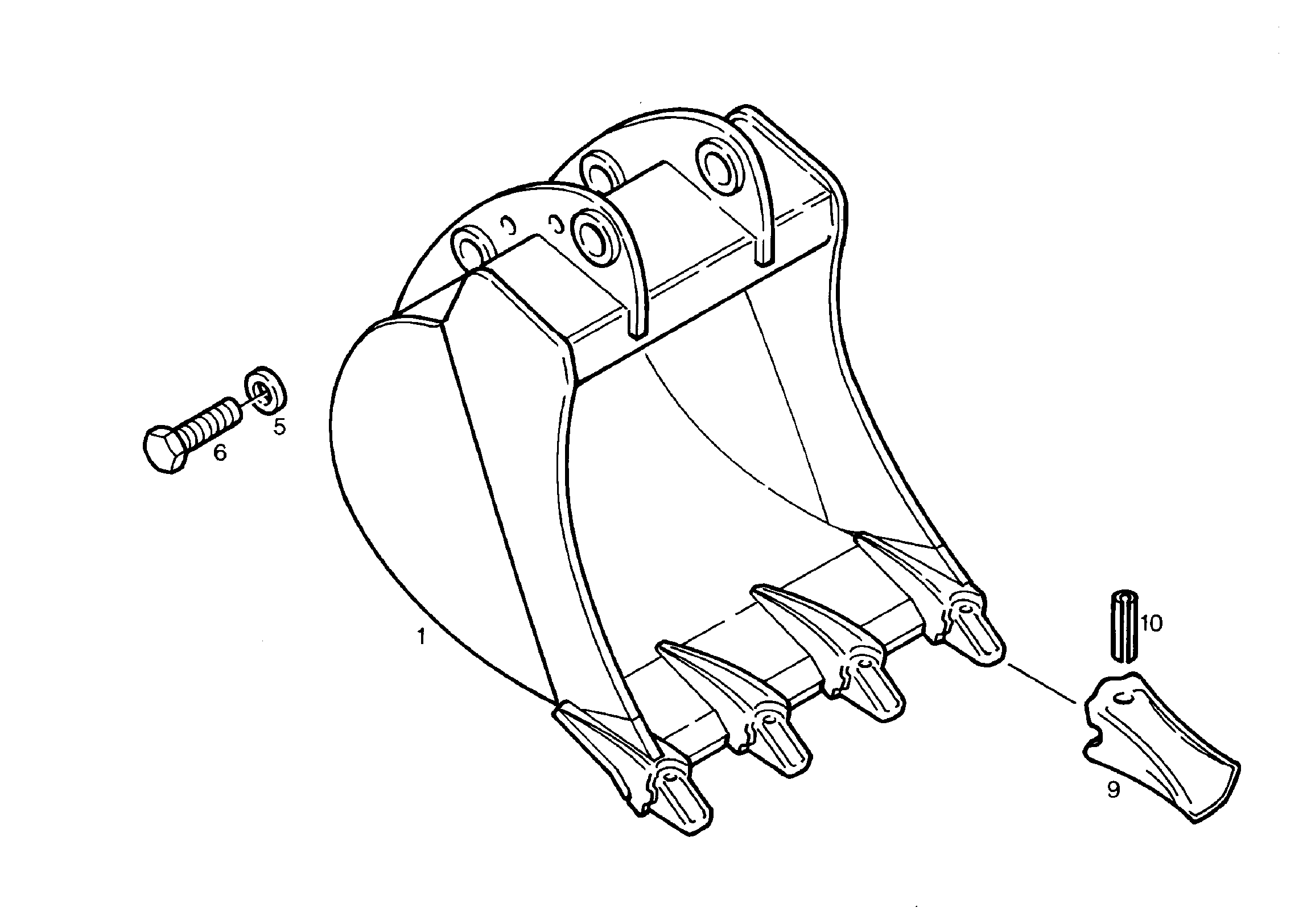 ЛОПАТА ОБРАТНАЯ 600mm 0,25m³ 9233330 LIEBHERR