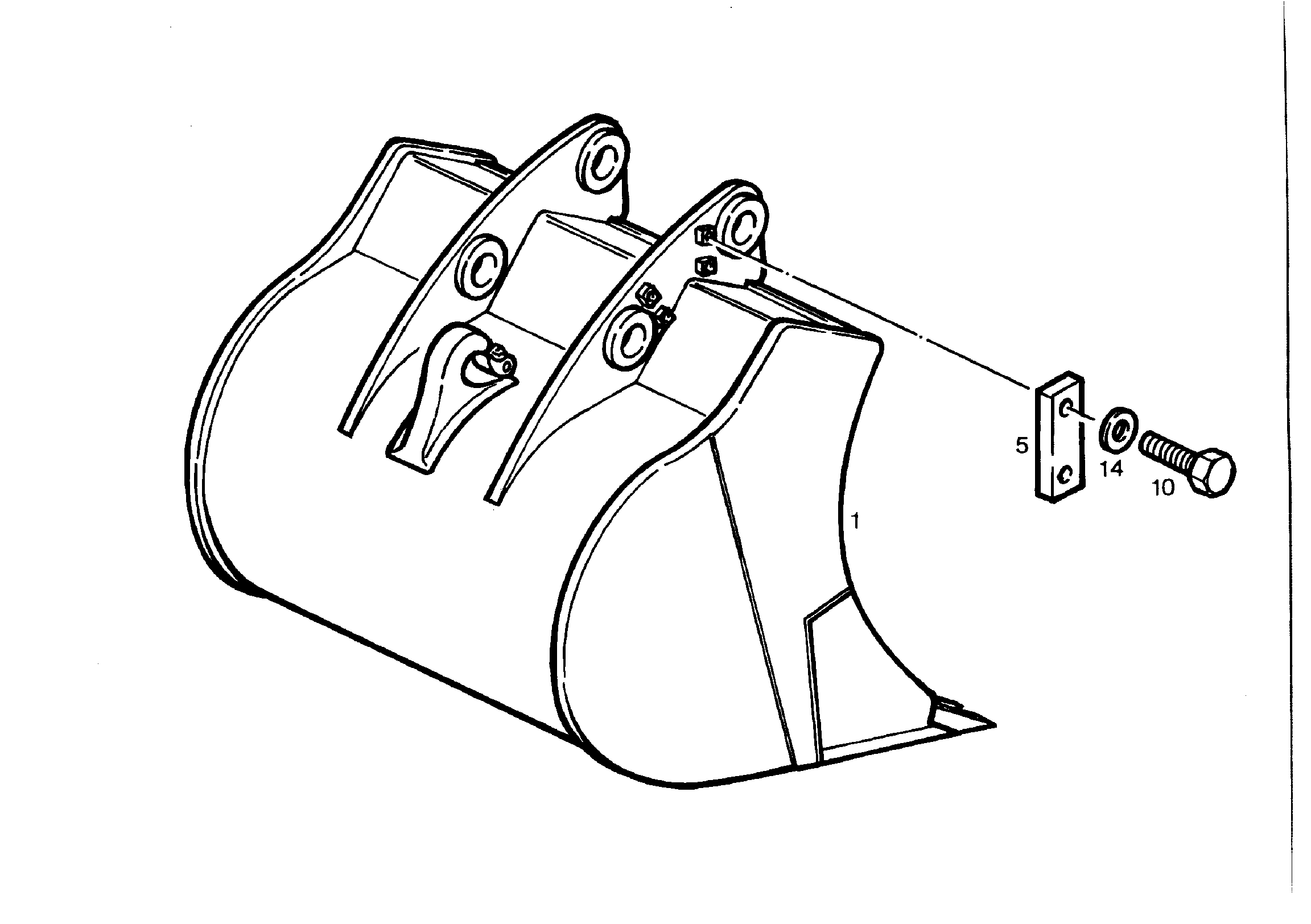 ЛОПАТА ОБРАТНАЯ 1000mm 0,65m³ 9196840 LIEBHERR