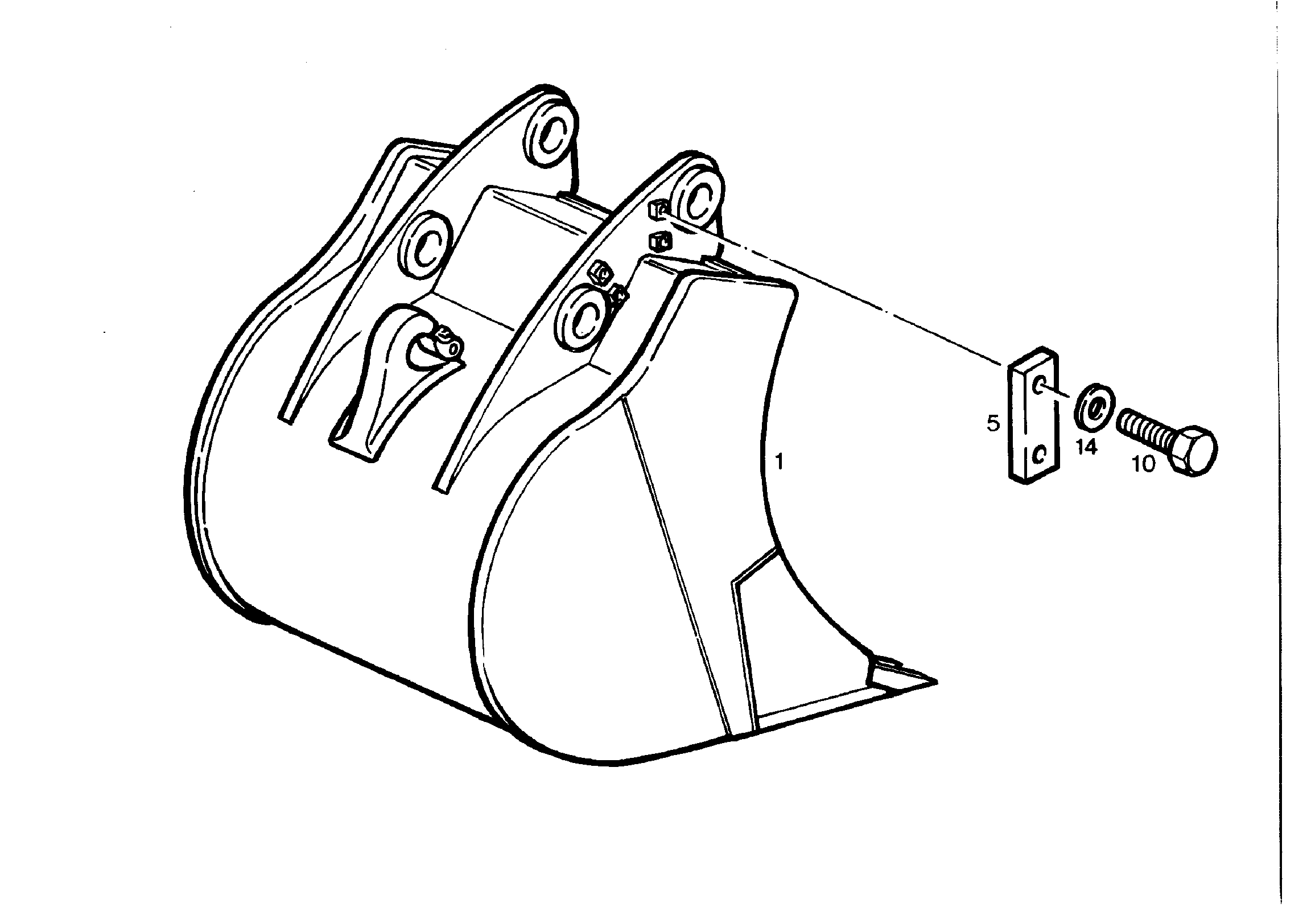 ЛОПАТА ОБРАТНАЯ 600mm 0,35m³ 9196838 LIEBHERR